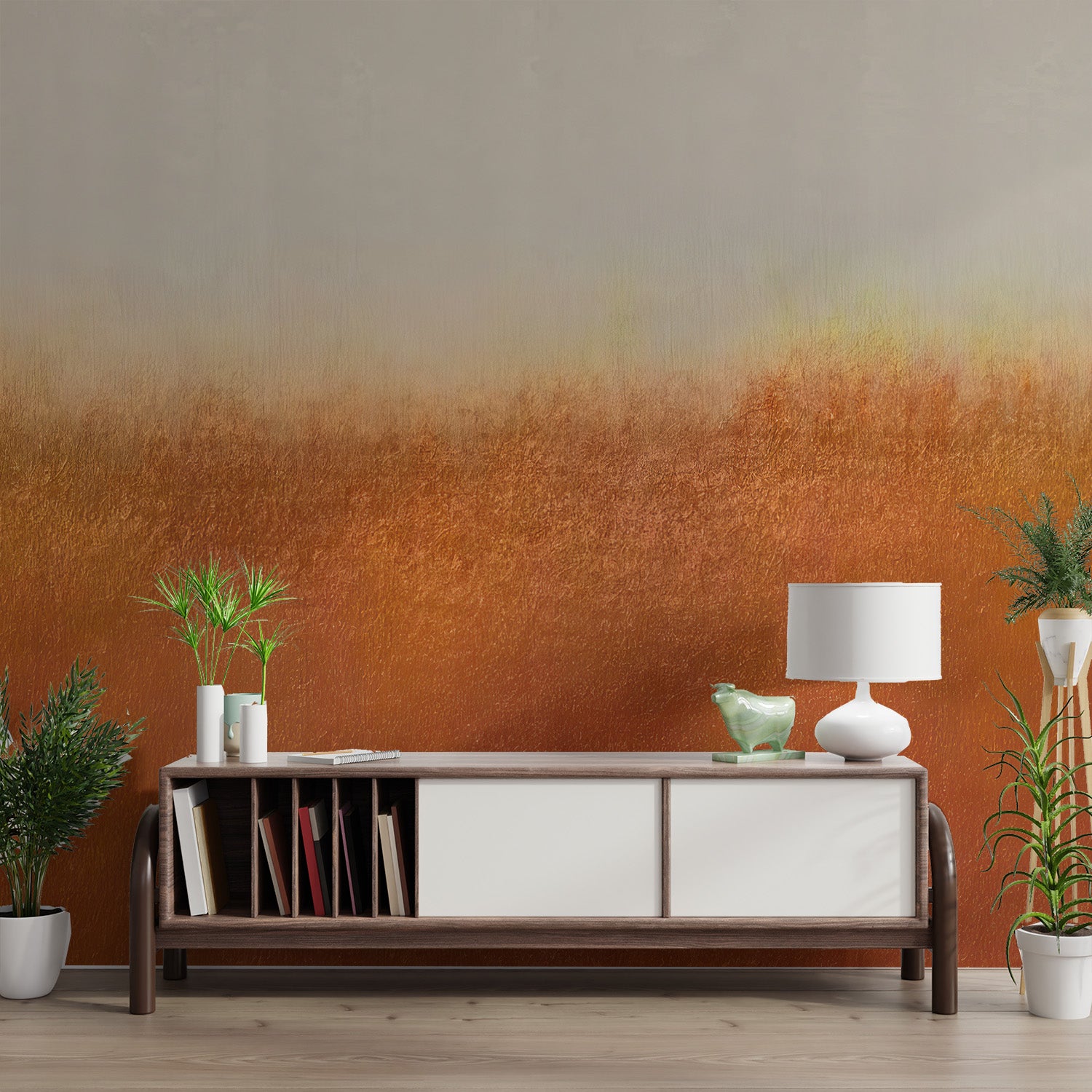 Orange Abstract Wallpaper Mural