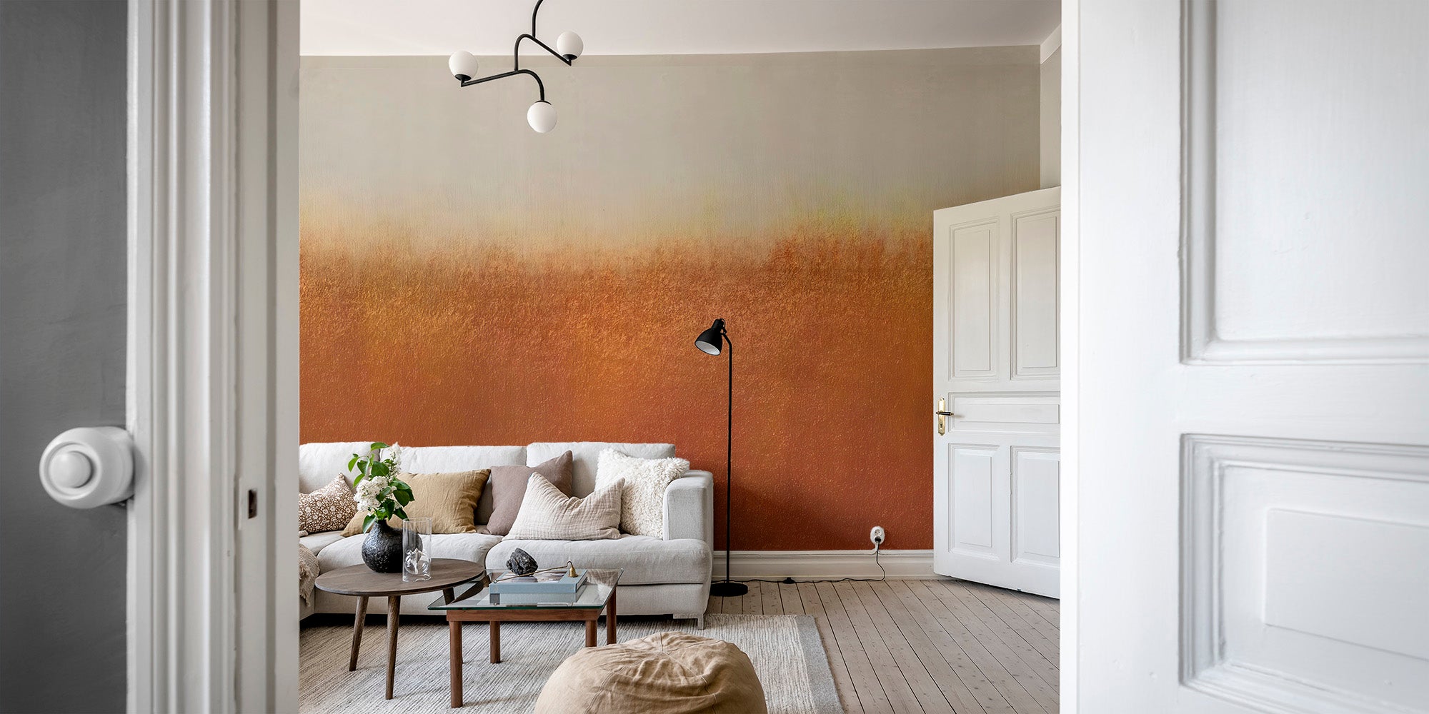 Orange Abstract Wallpaper Mural