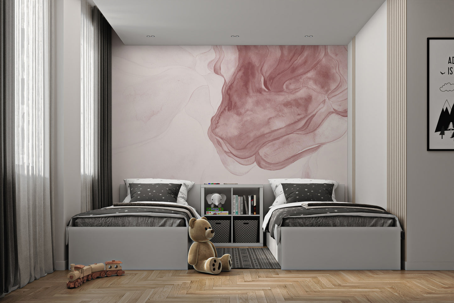 Soft Pink Pattern Wallpaper Mural