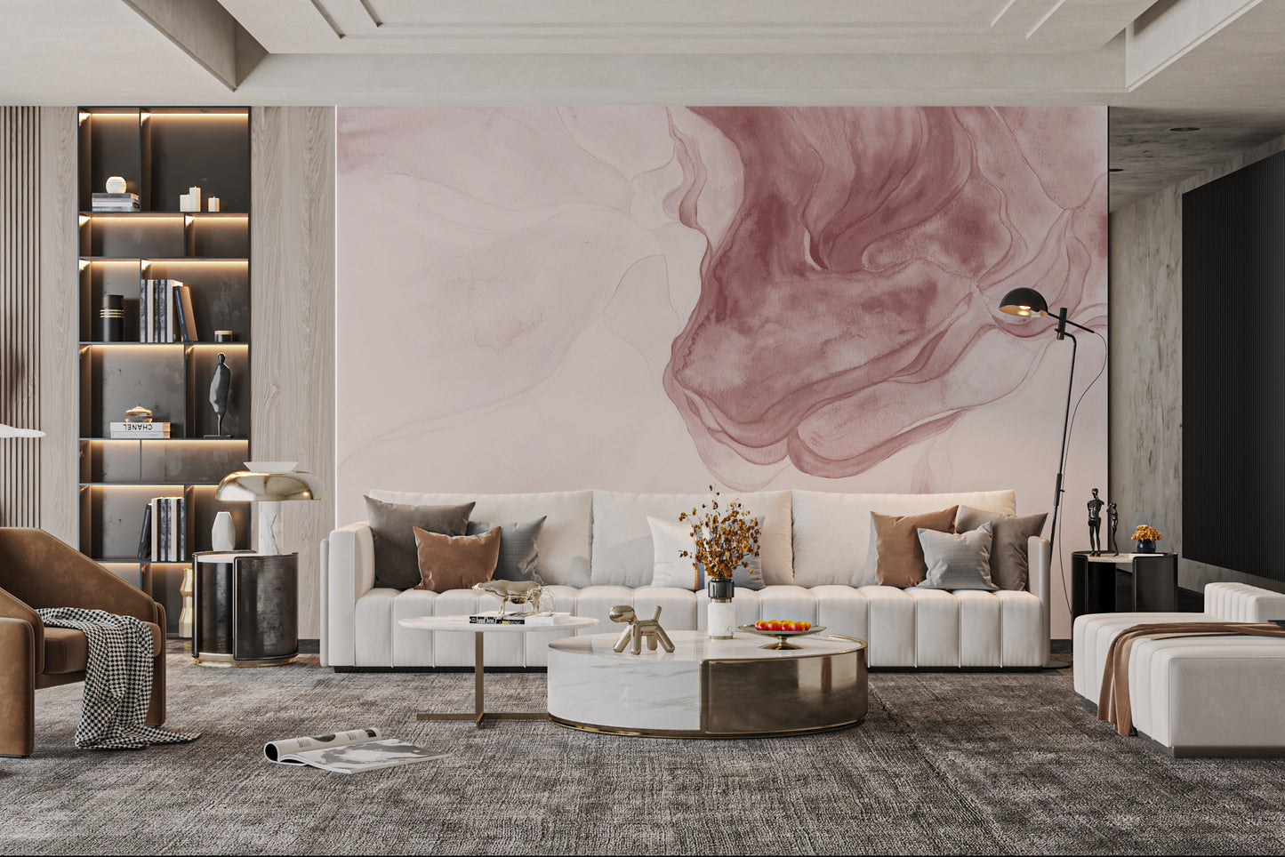 Soft Pink Pattern Wallpaper Mural