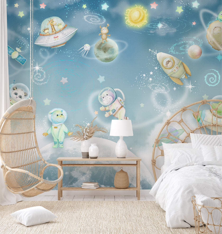 Playful Galaxy Adventure Wallpaper Mural