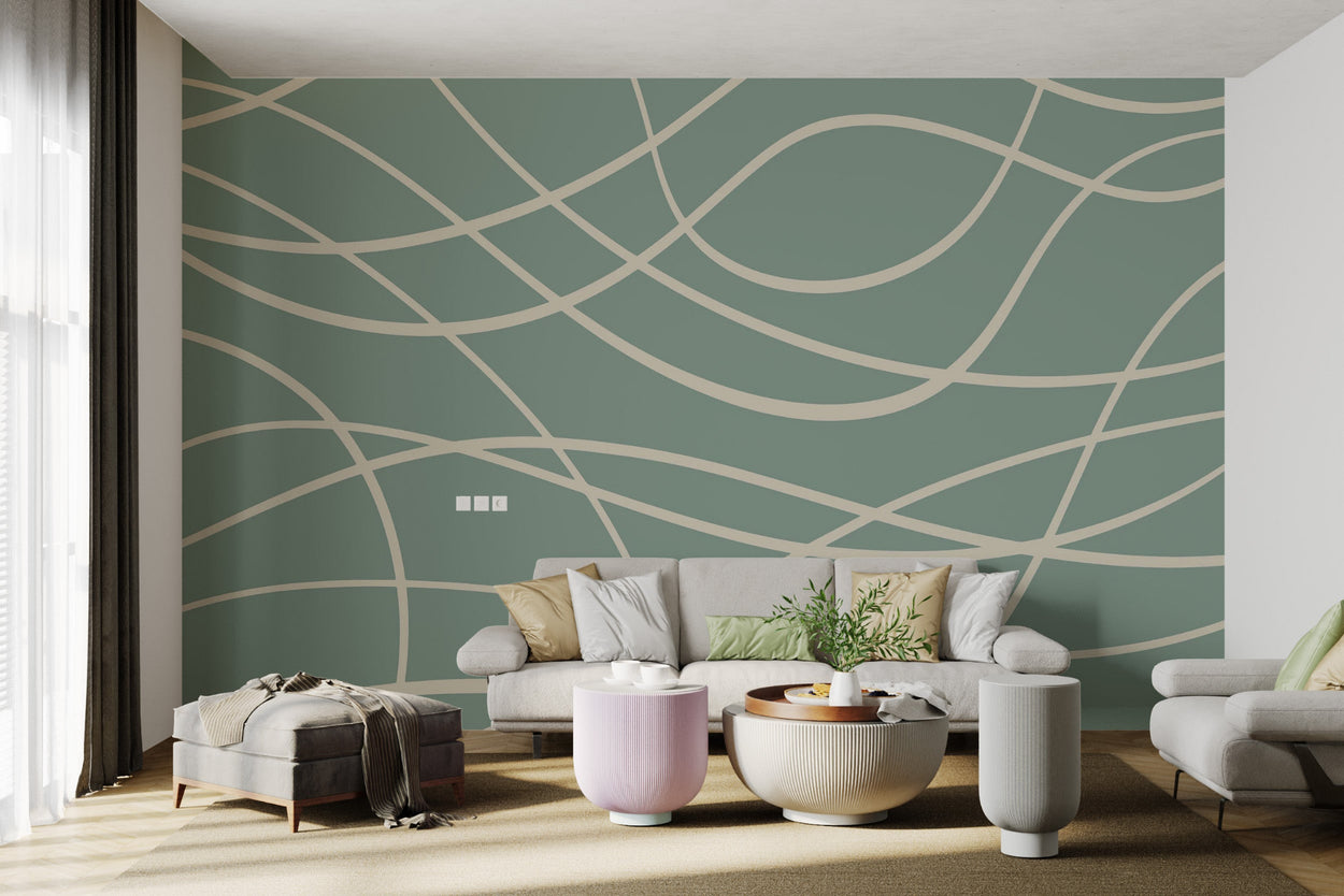 A trendy wallpaper featuring modern and innovative designs with bold patterns, vibrant colors, and unique textures, perfect for adding a fresh and stylish touch to any room.