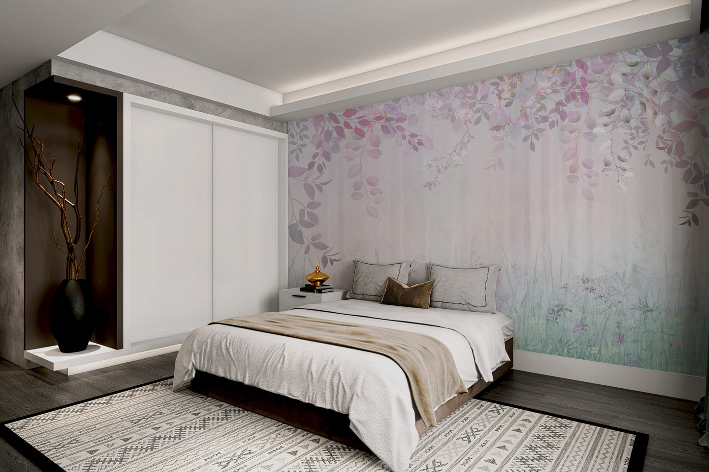 Misty Floral Wallpaper Mural