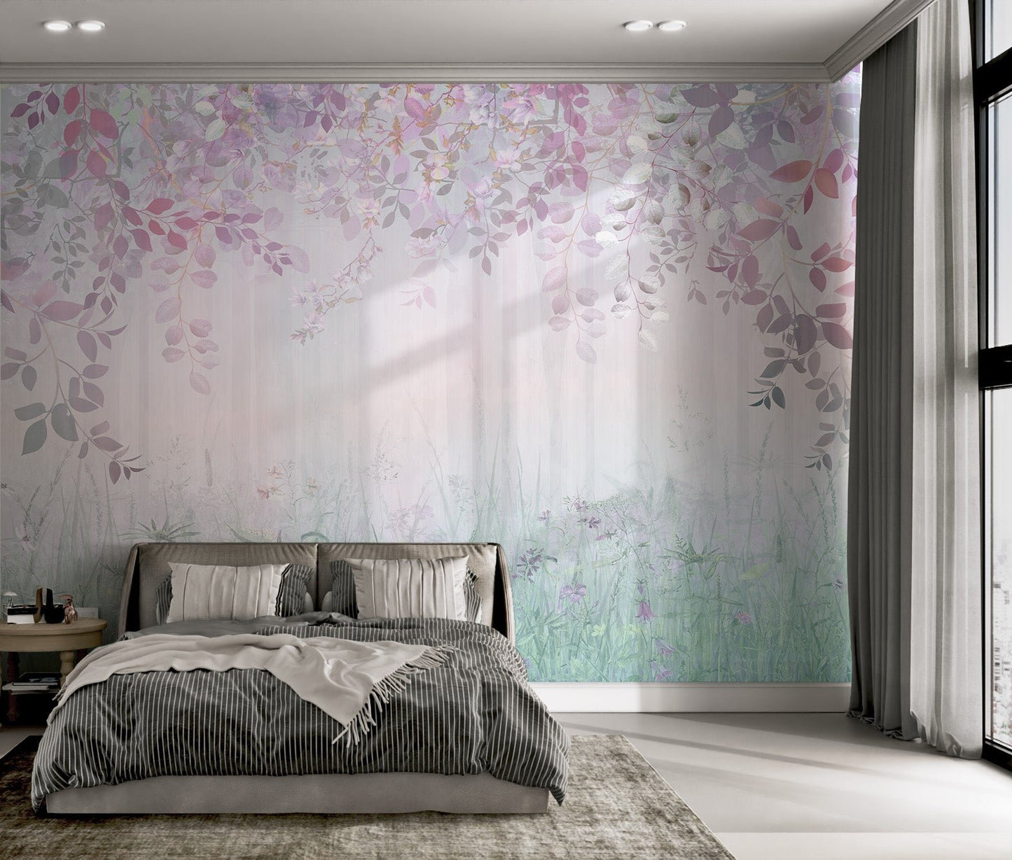 Misty Floral Wallpaper Mural