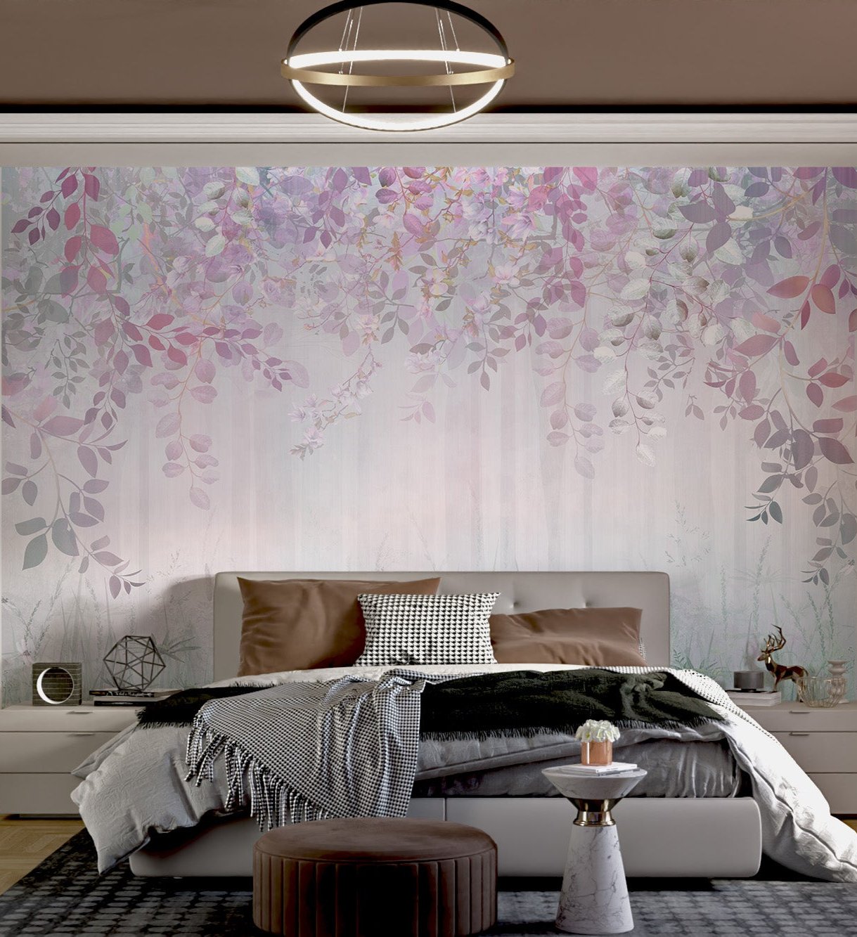 Misty Floral Wallpaper Mural