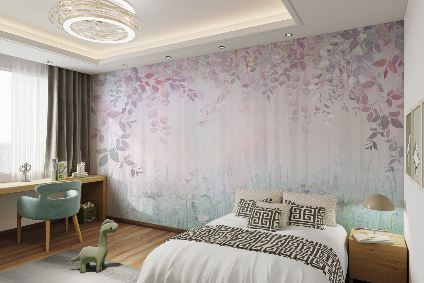 Misty Floral Wallpaper Mural