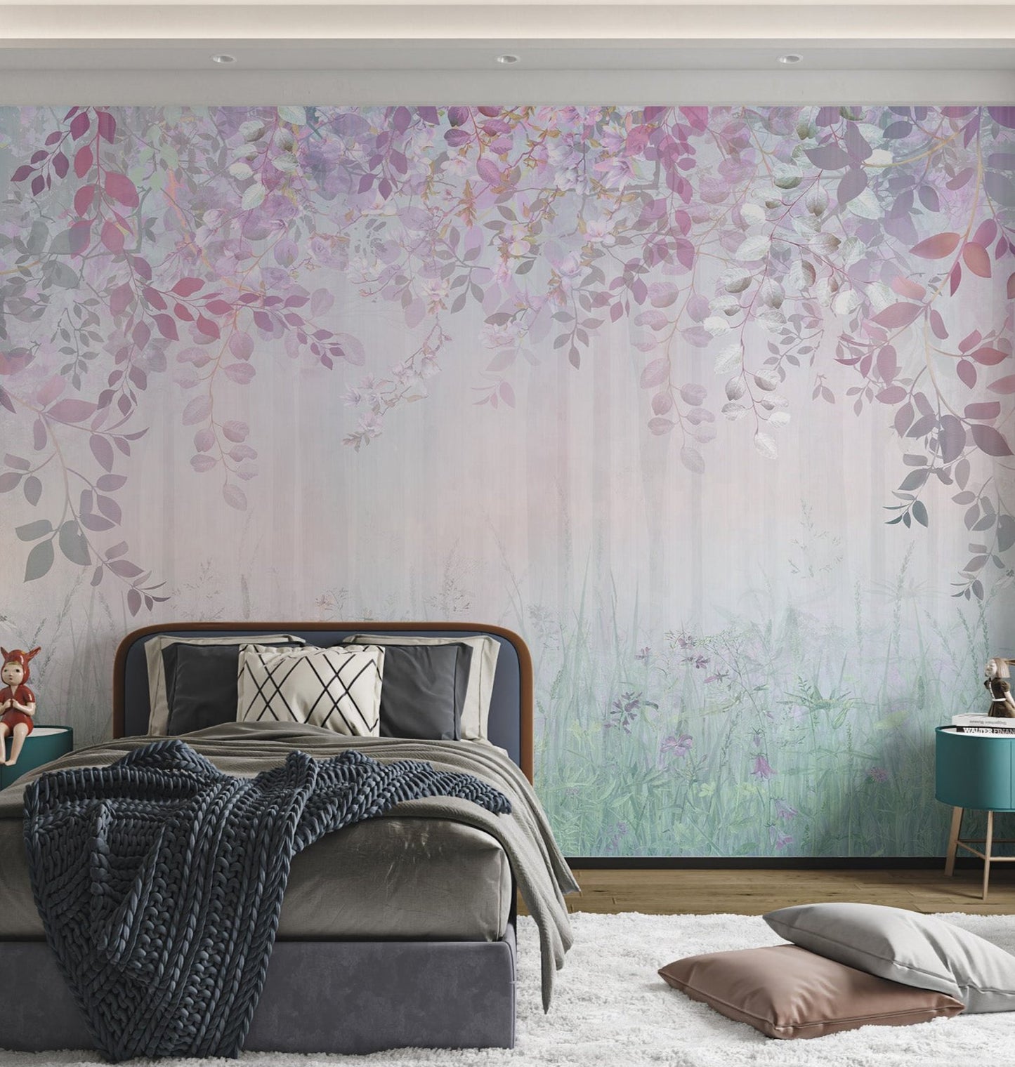 Misty Floral Wallpaper Mural