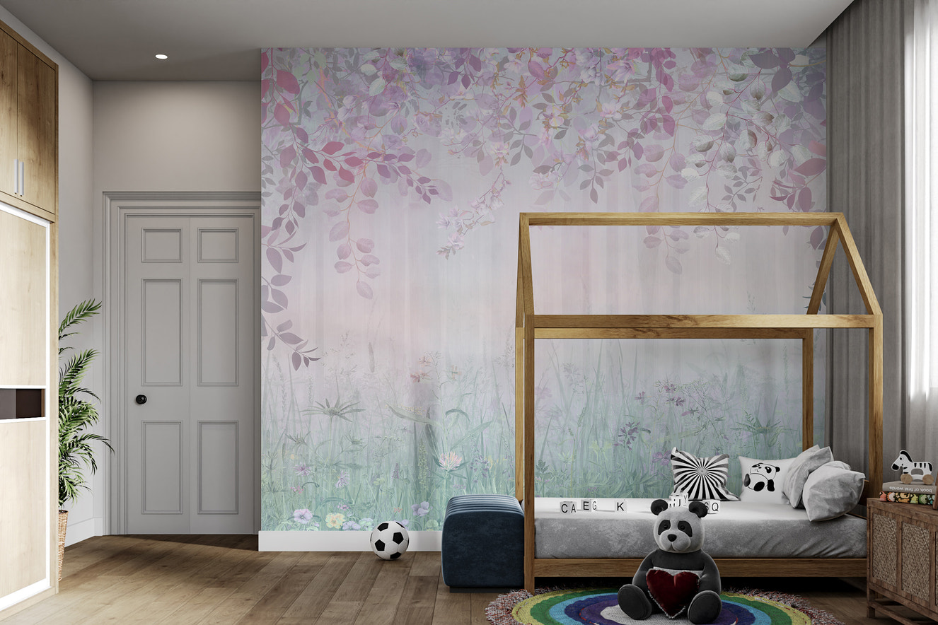 Misty Floral Wallpaper Mural