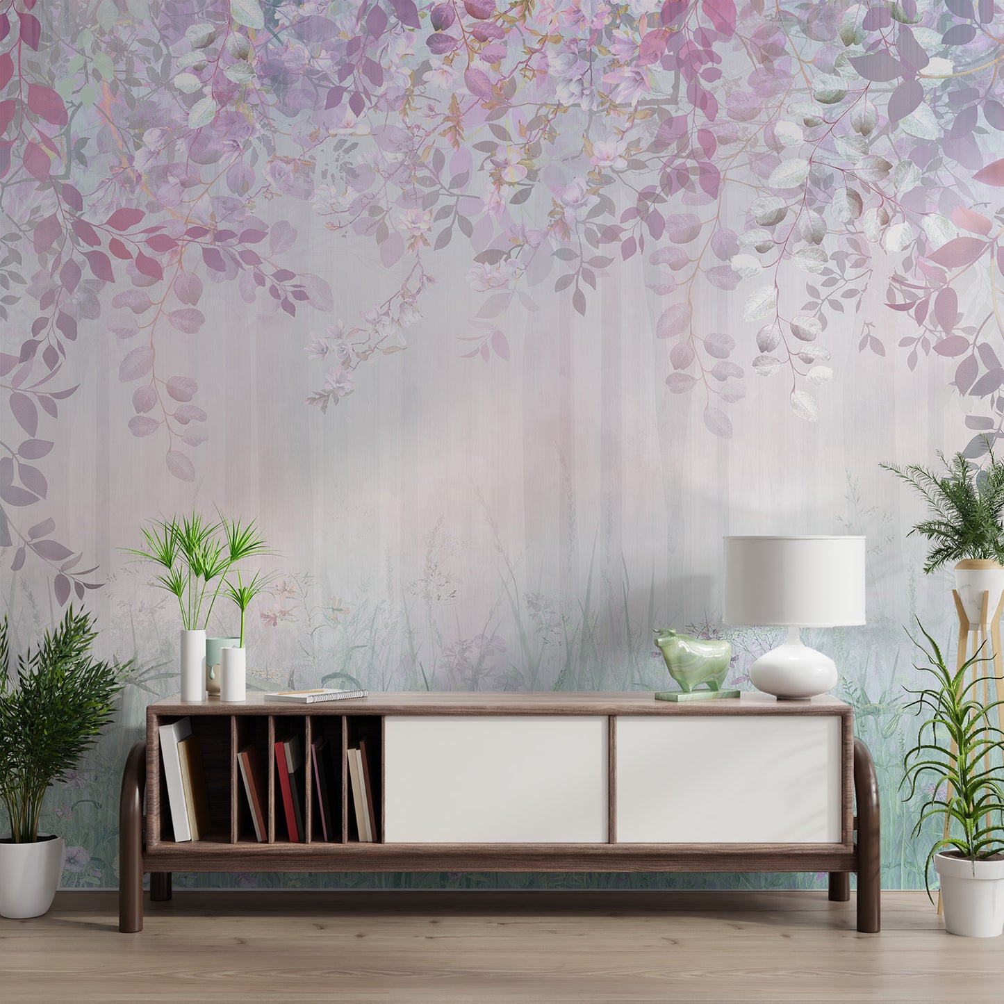 Misty Floral Wallpaper Mural