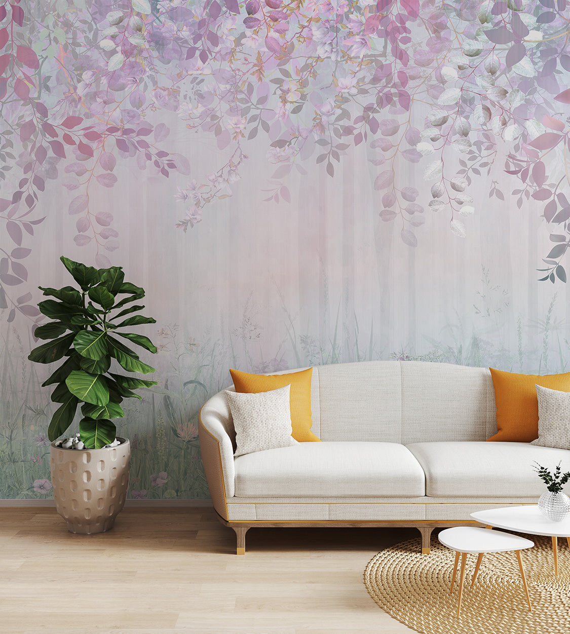 Misty Floral Wallpaper Mural