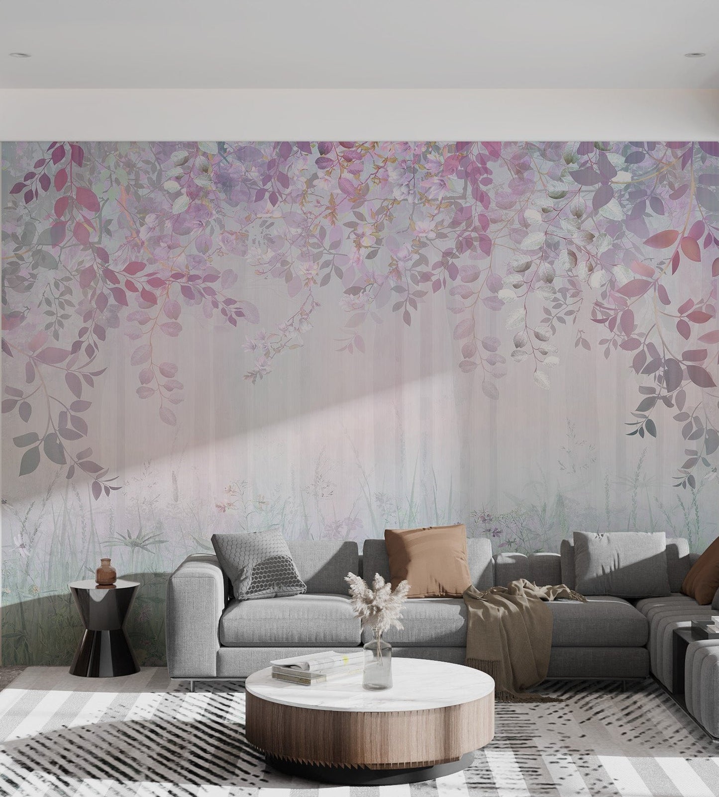 Misty Floral Wallpaper Mural