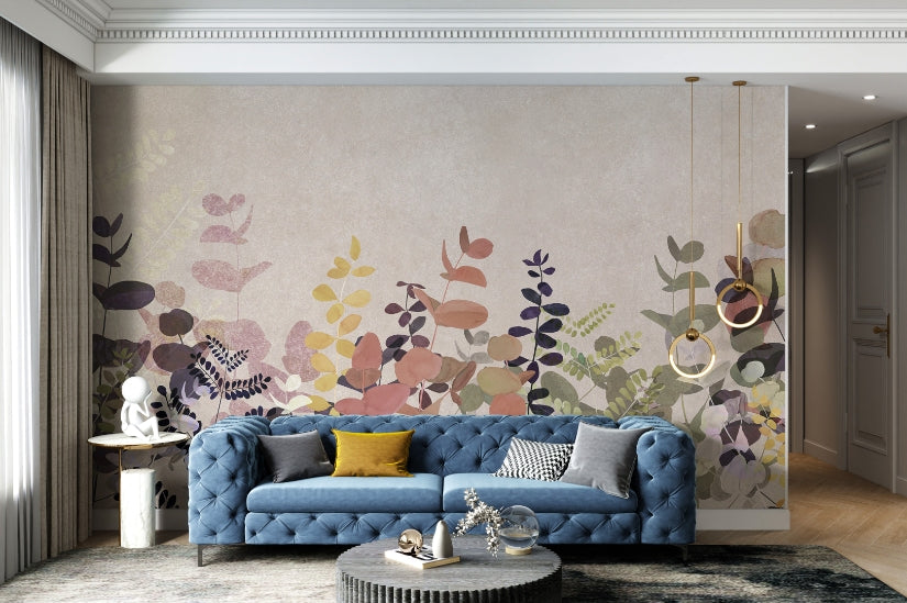 Autumn Leaves Watercolor Wallpaper Mural