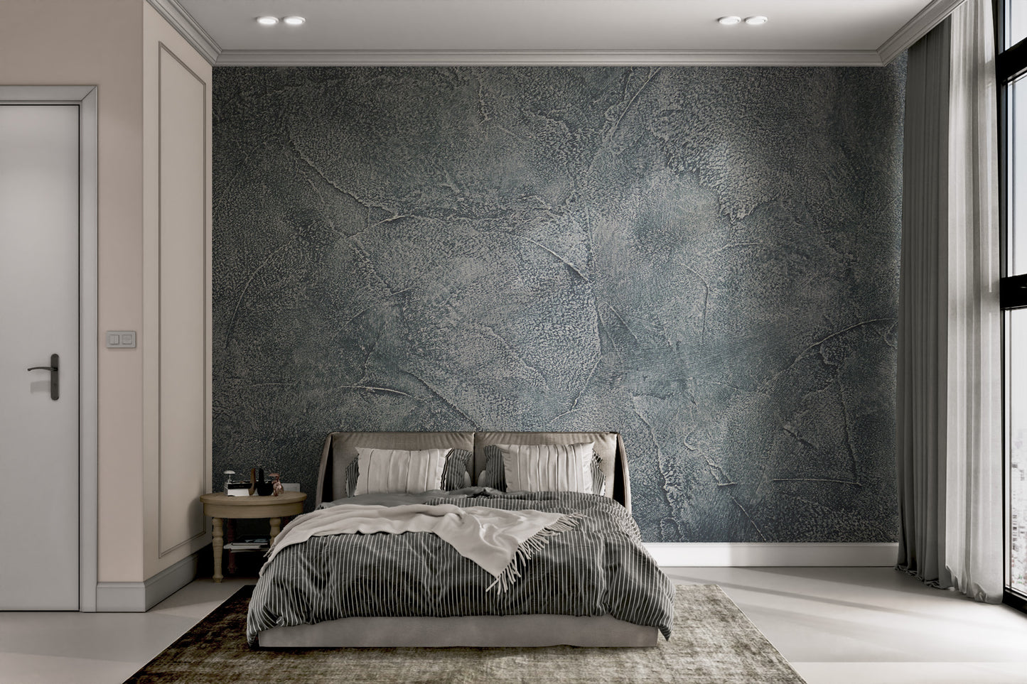 Grey Granite Textured Wall Mural