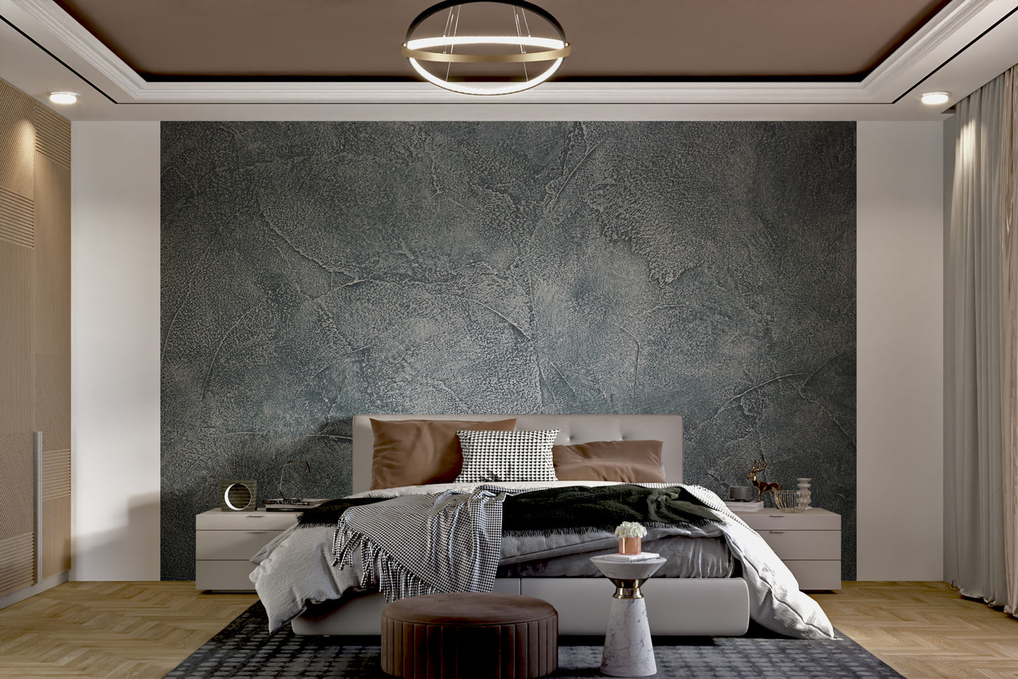 Grey Granite Textured Wall Mural