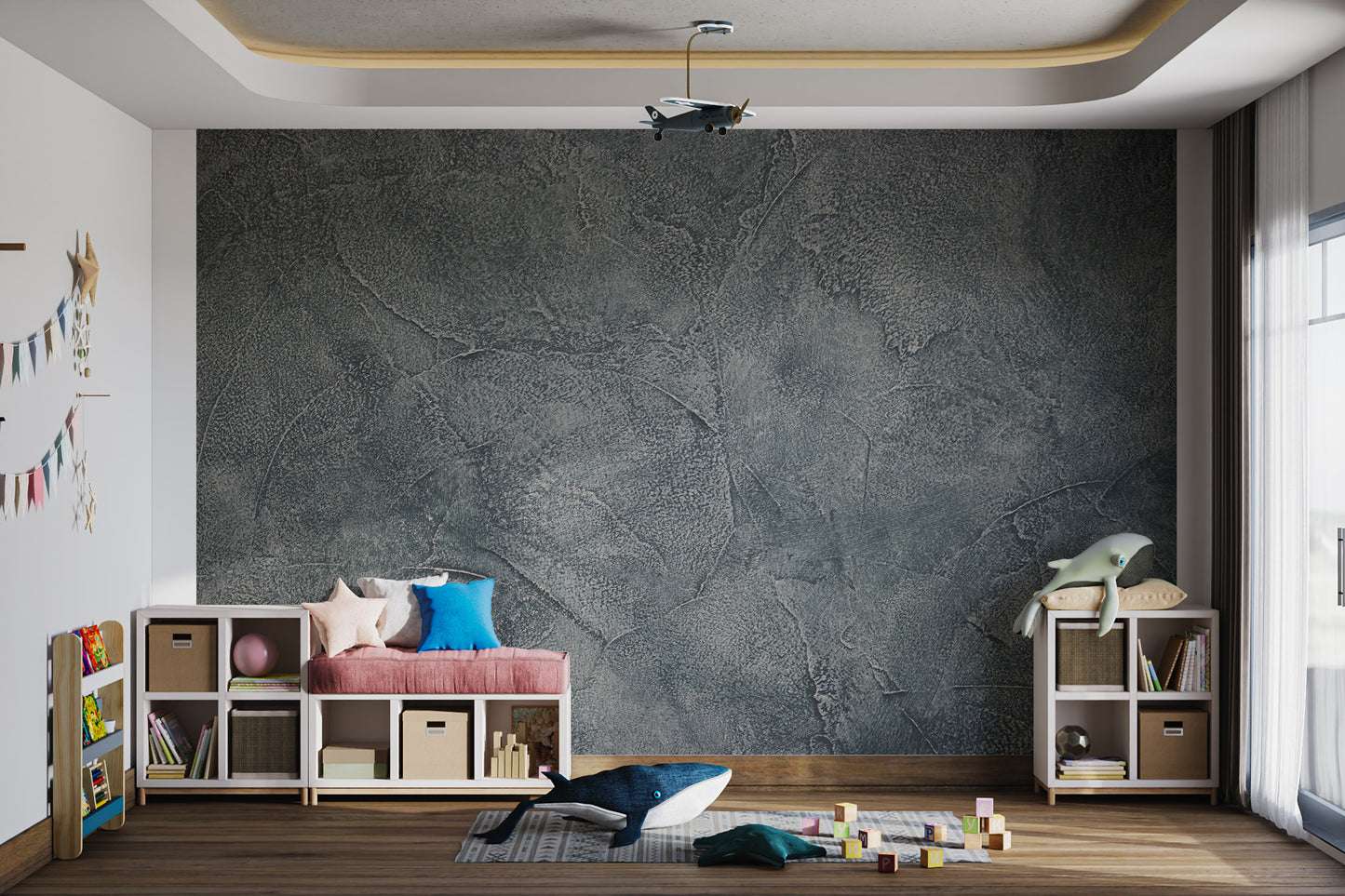 Grey Granite Textured Wall Mural