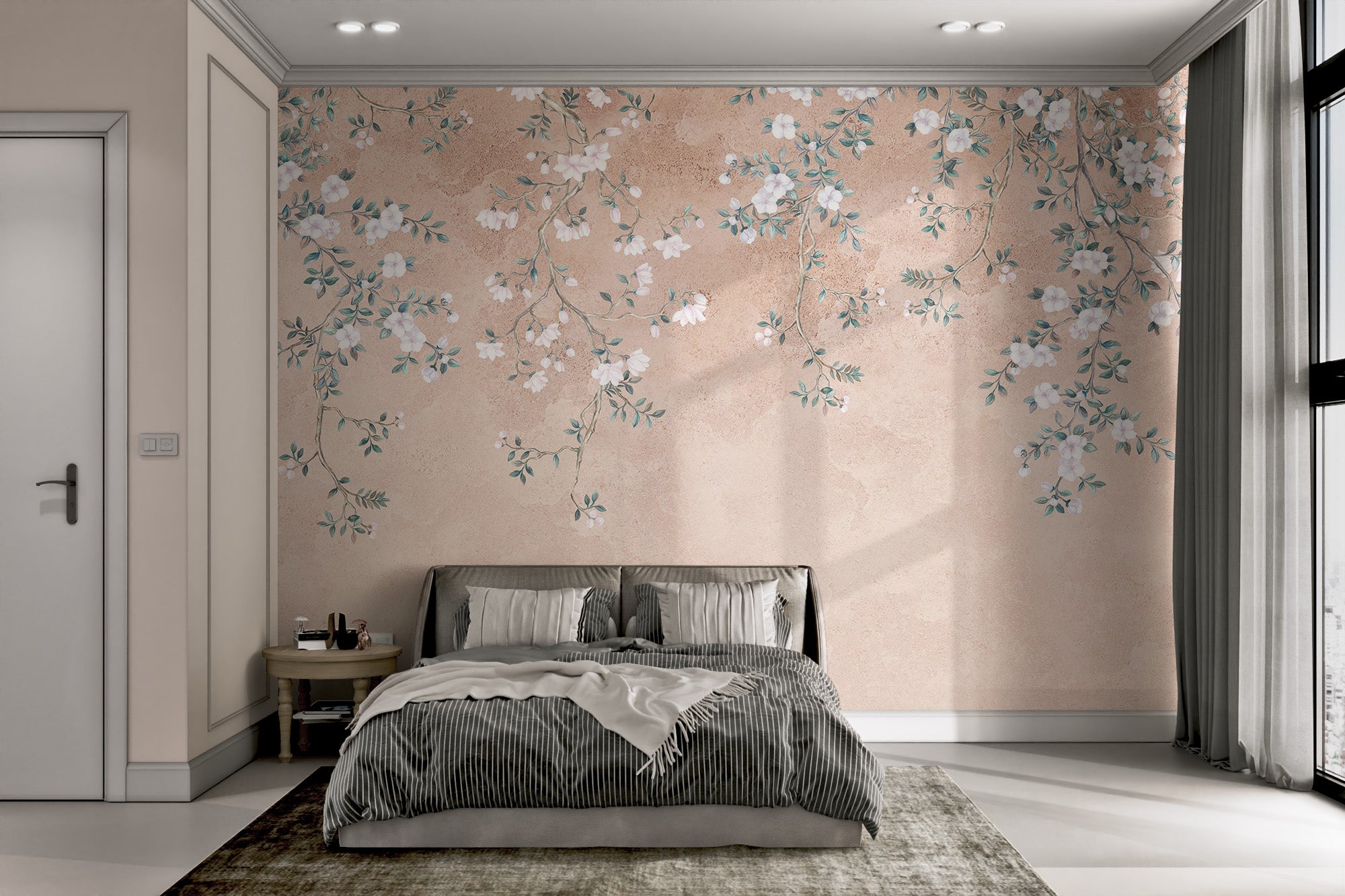 Vintage Floral Branches Wall Mural