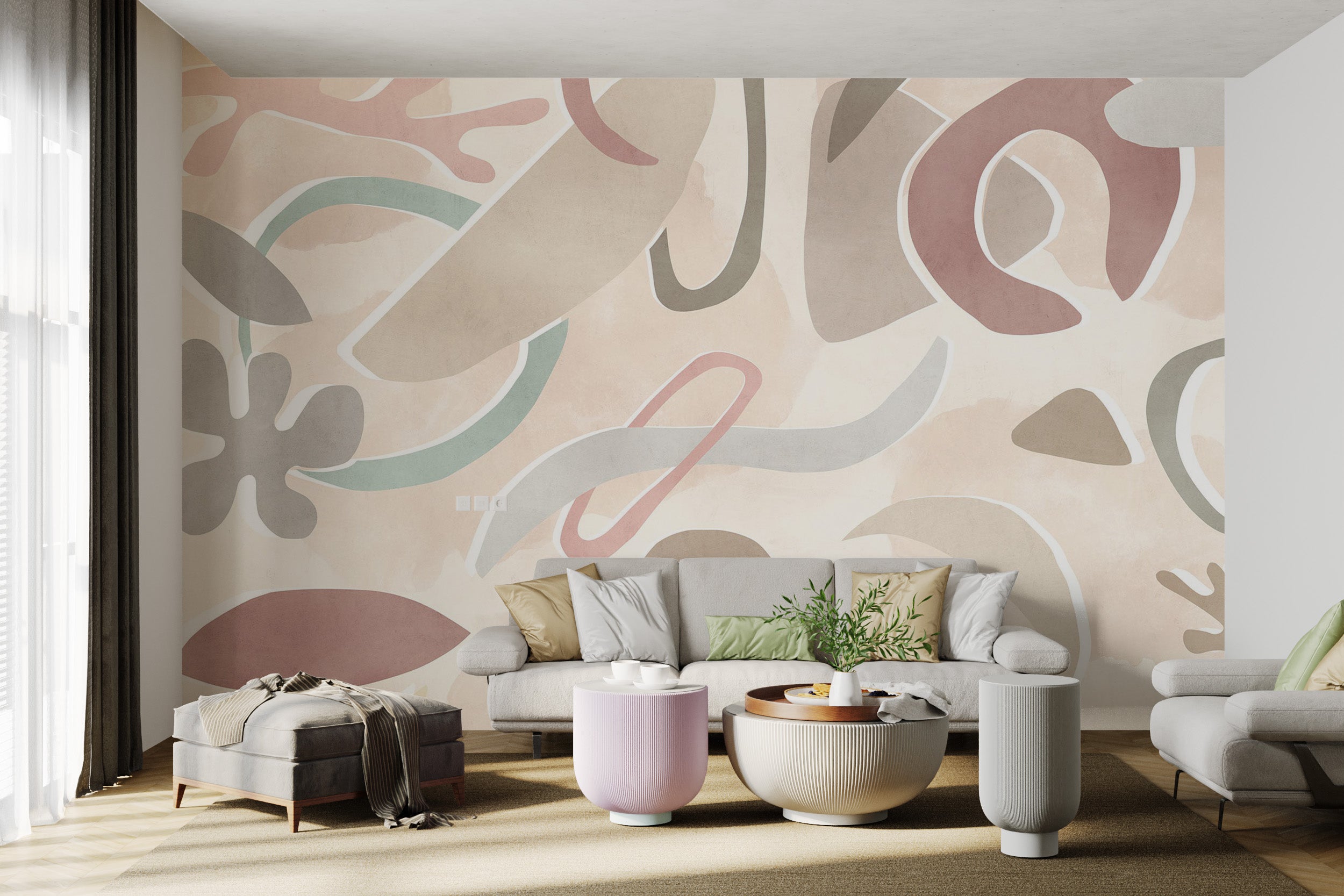 Soft Pastel Pattern Wall Mural