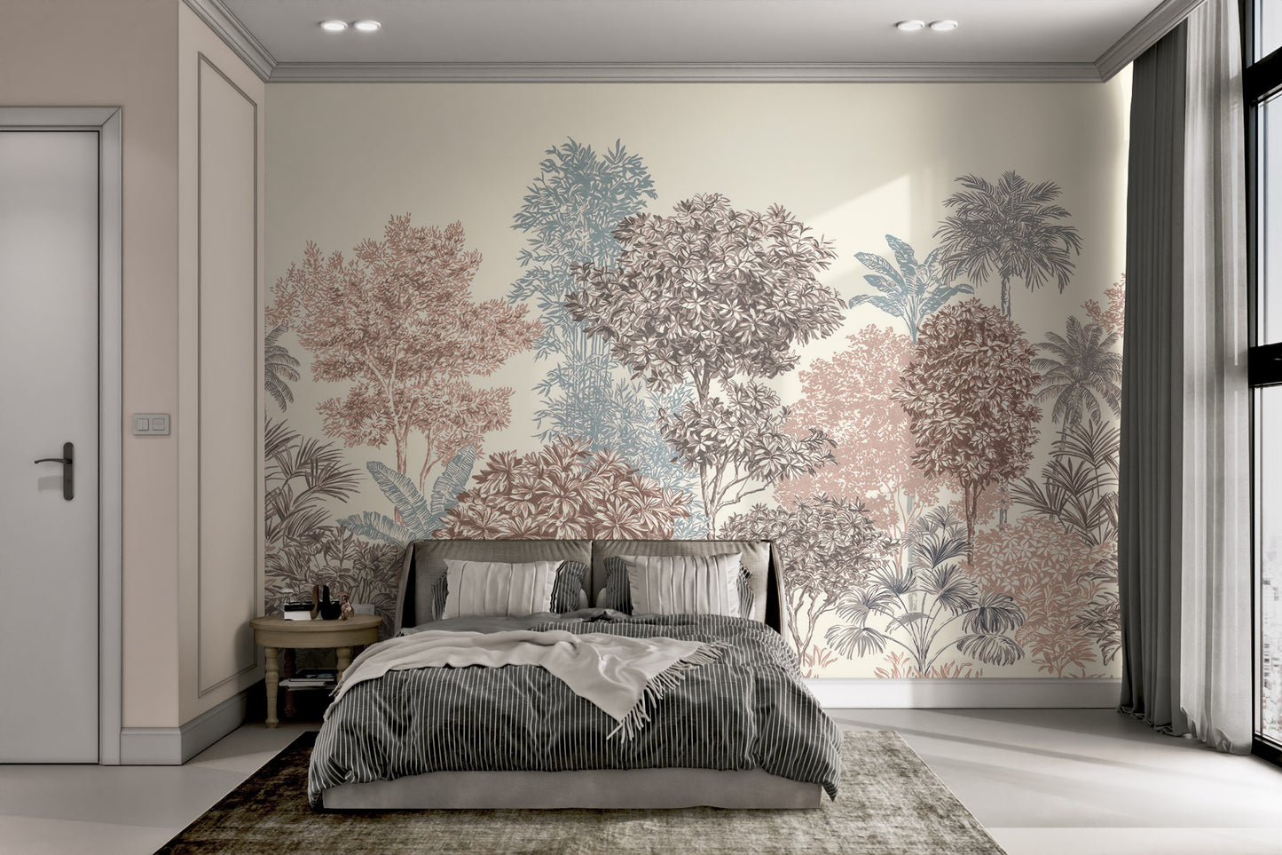 Golden Palm Forest Wallpaper Mural