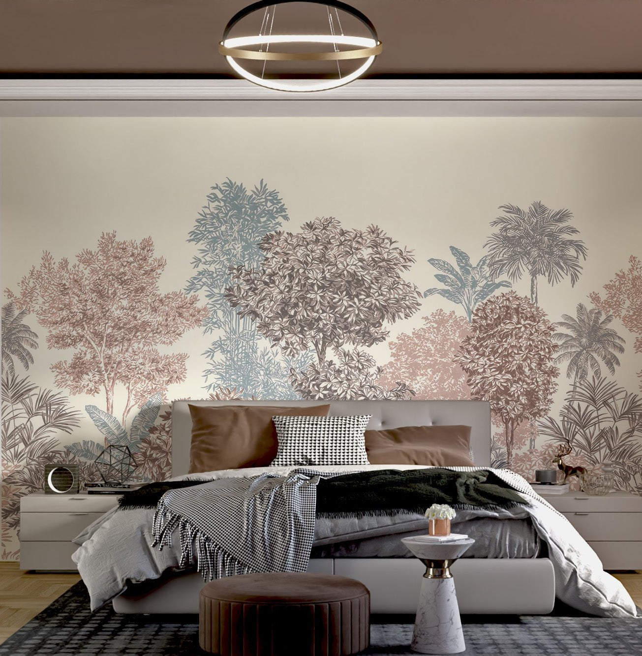 Golden Palm Forest Wallpaper Mural