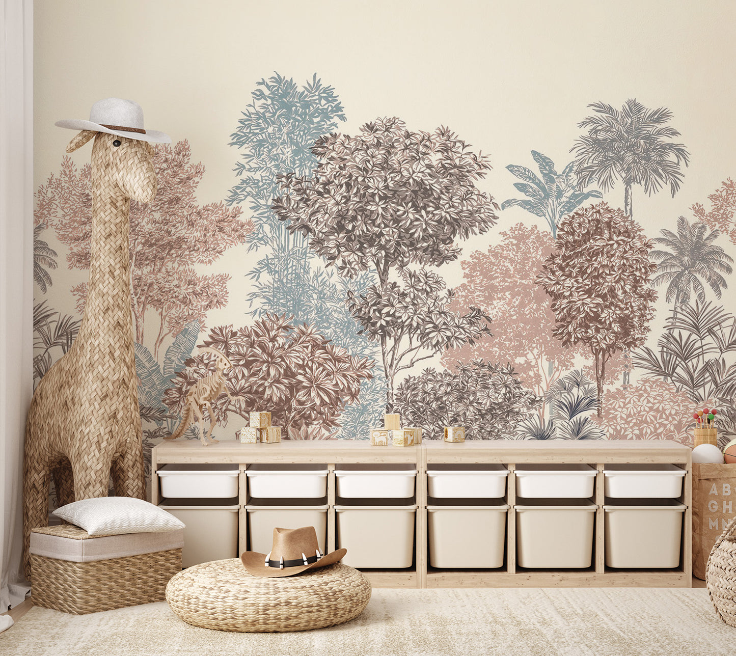 Golden Palm Forest Wallpaper Mural