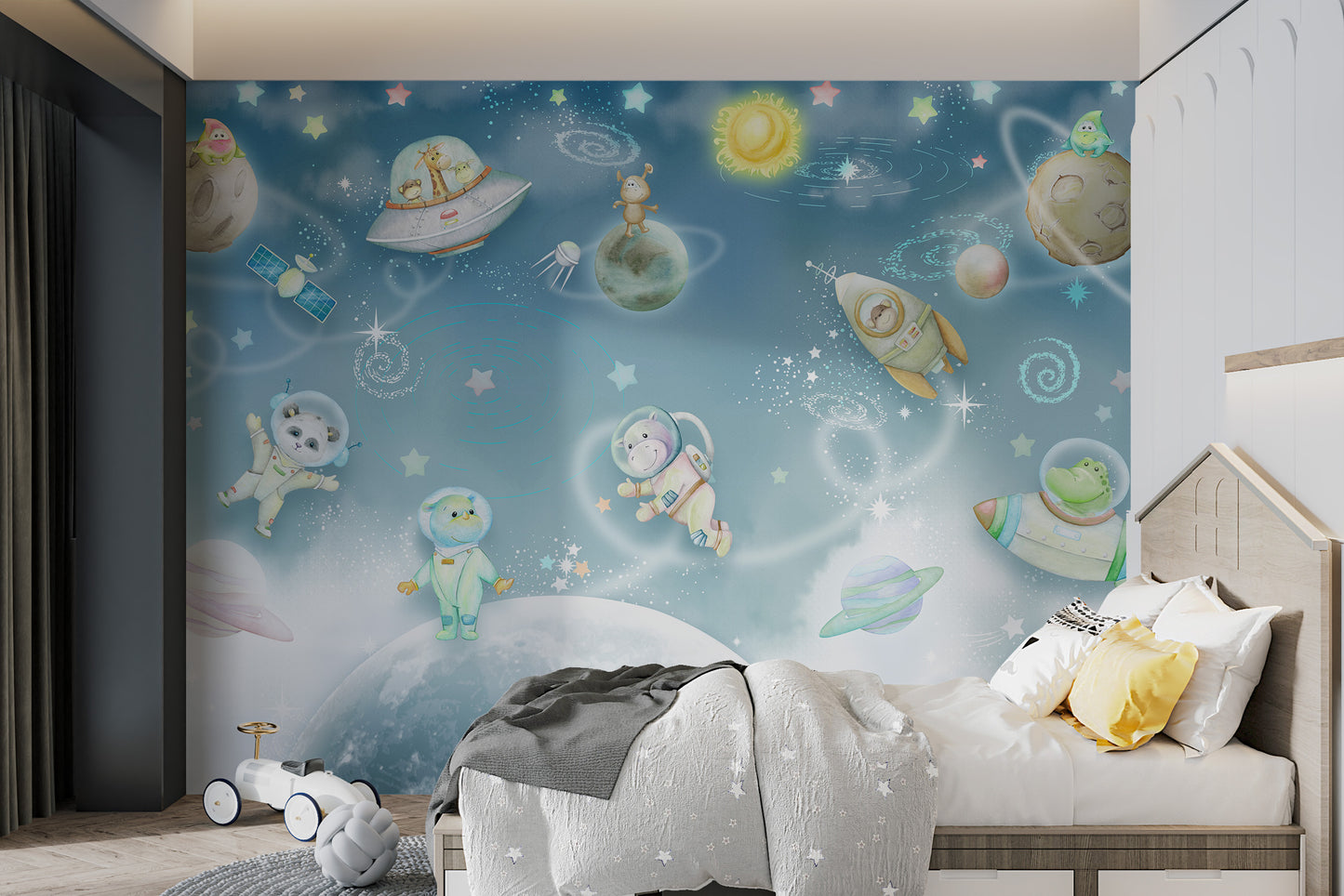 Playful Galaxy Adventure Wallpaper Mural