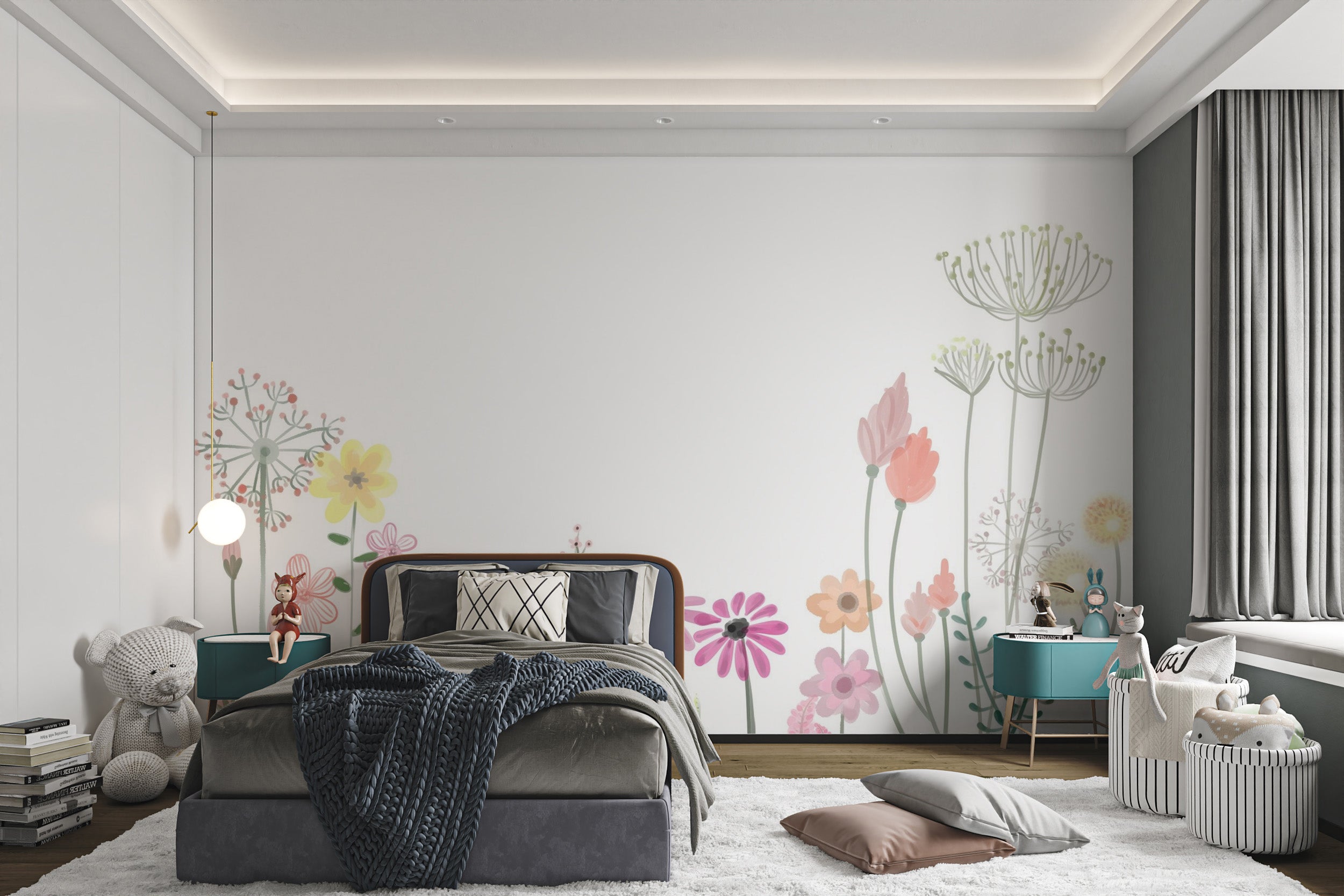 Ethereal pastel flower wallpaper with soft hues
