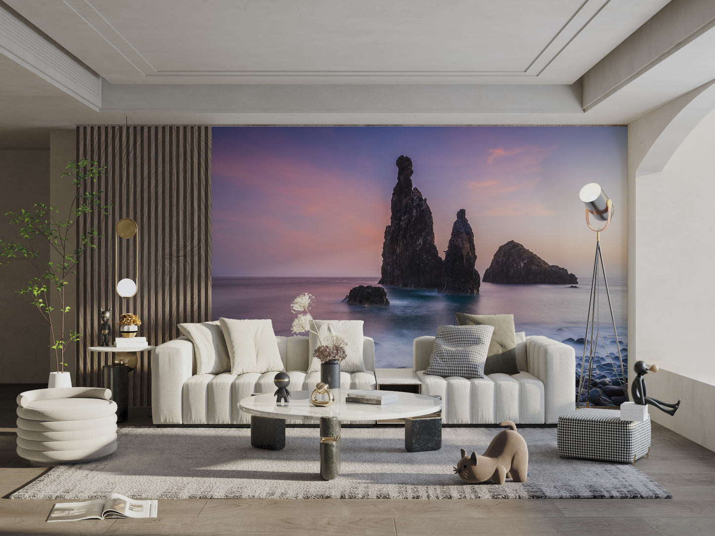 Nature-inspired ocean view with soft twilight hues
