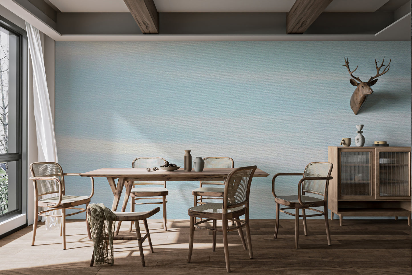 Subtle ombre wallpaper with a calming effect
