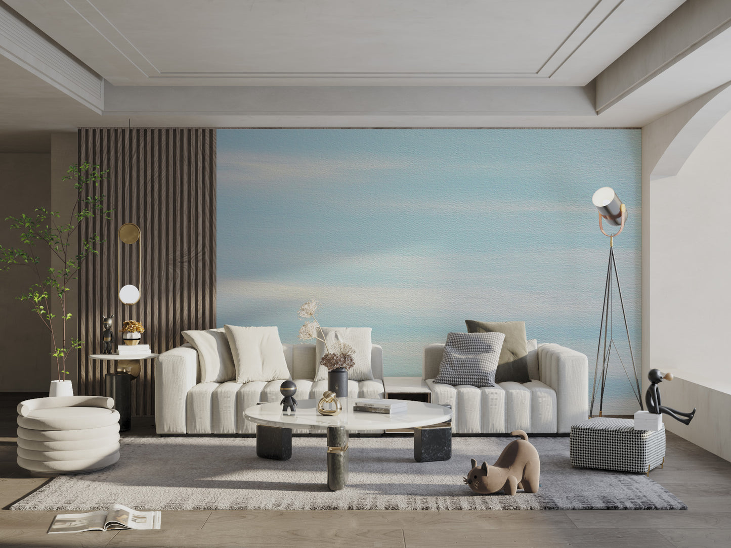 Airy and soft wall texture for a peaceful look
