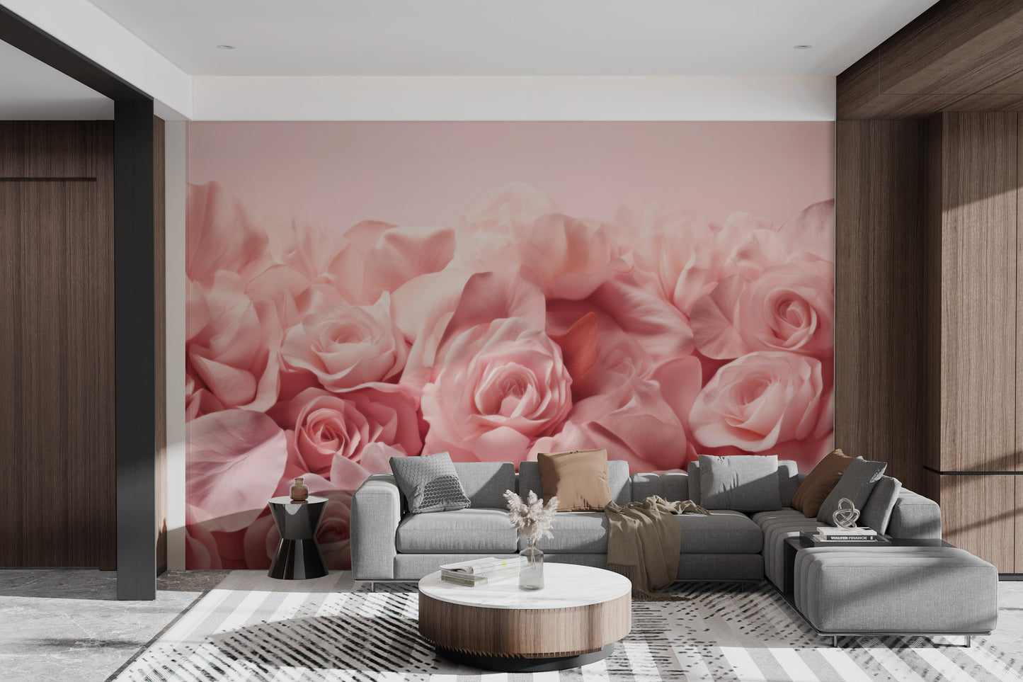 Graceful rose petal wallpaper with a timeless design
