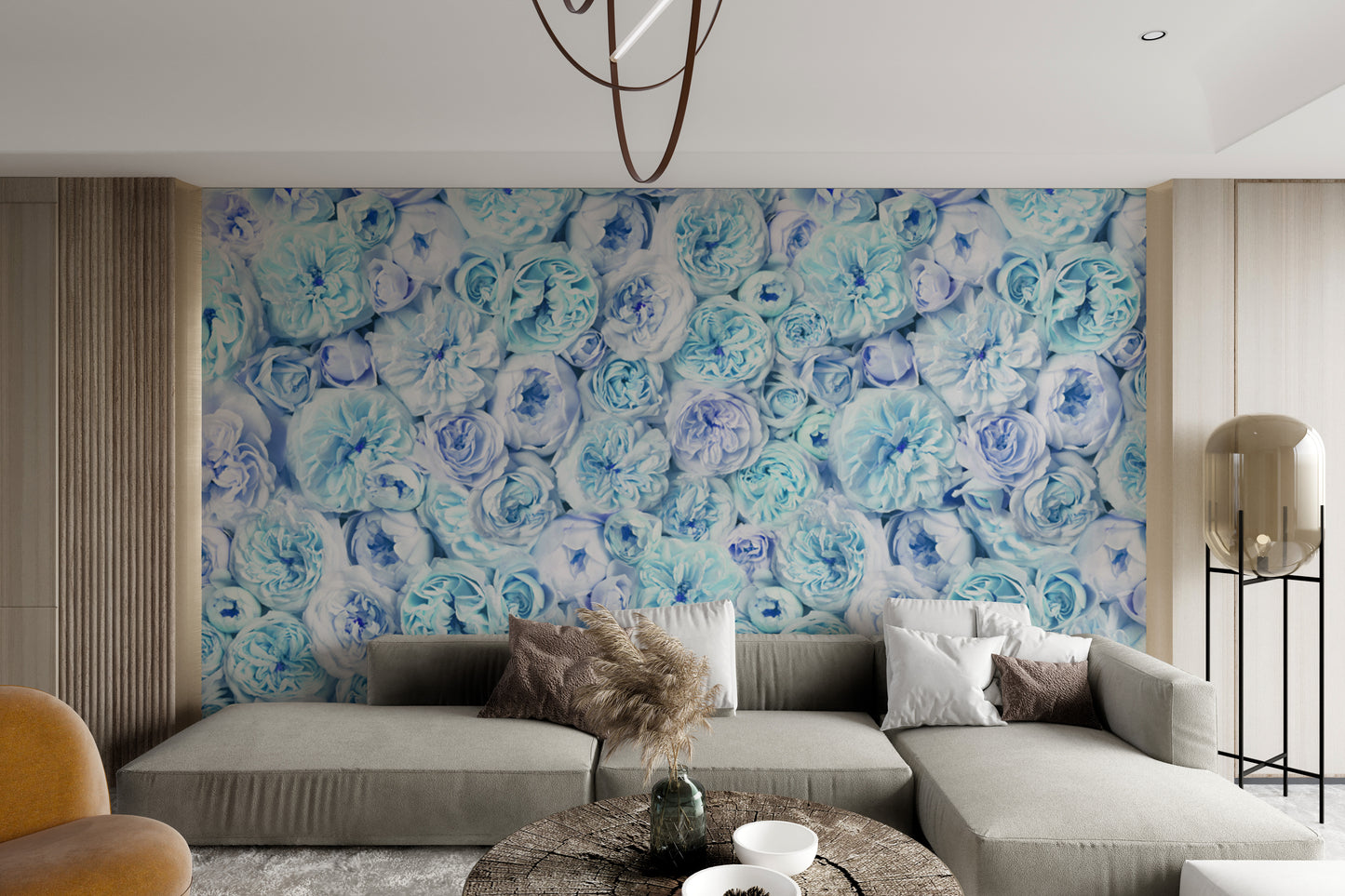 Vintage Blush Blue Wallpaper