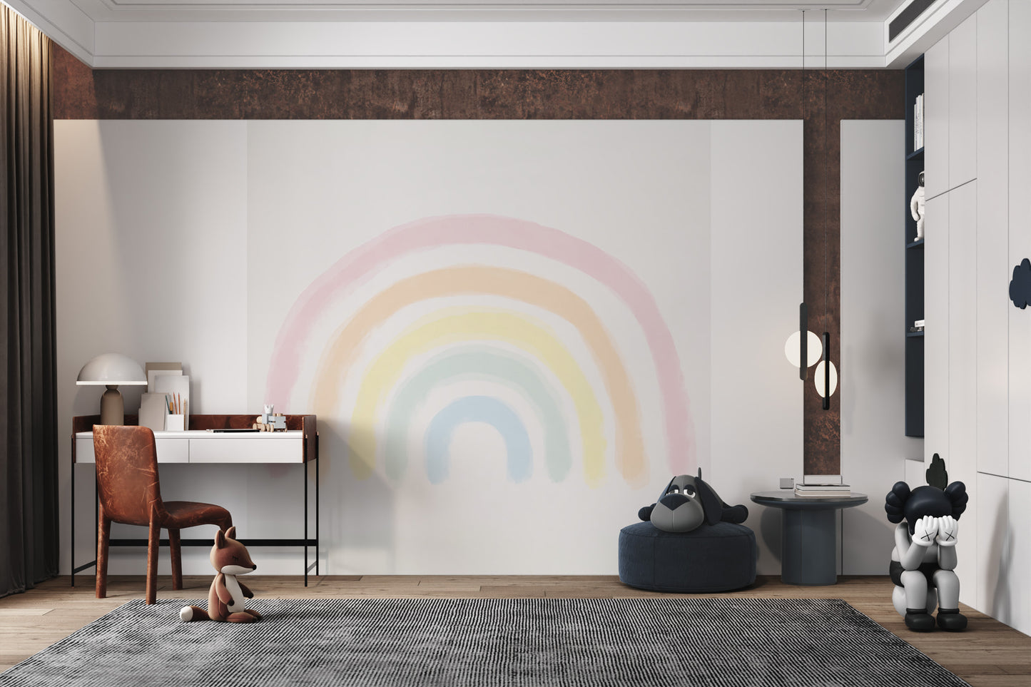 Soft Pastel Rainbow Wallpaper Mural