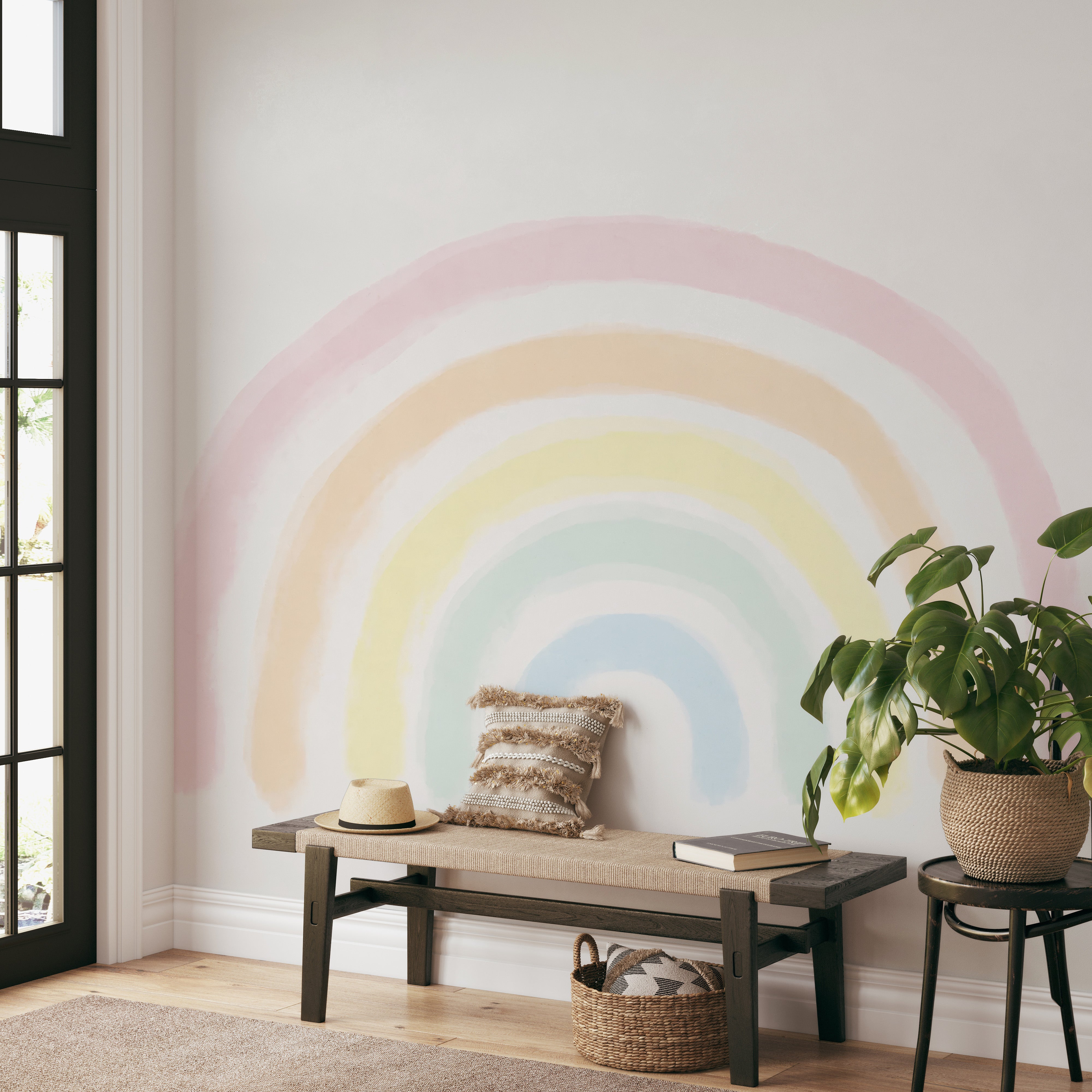 Soft Pastel Rainbow Wallpaper Mural