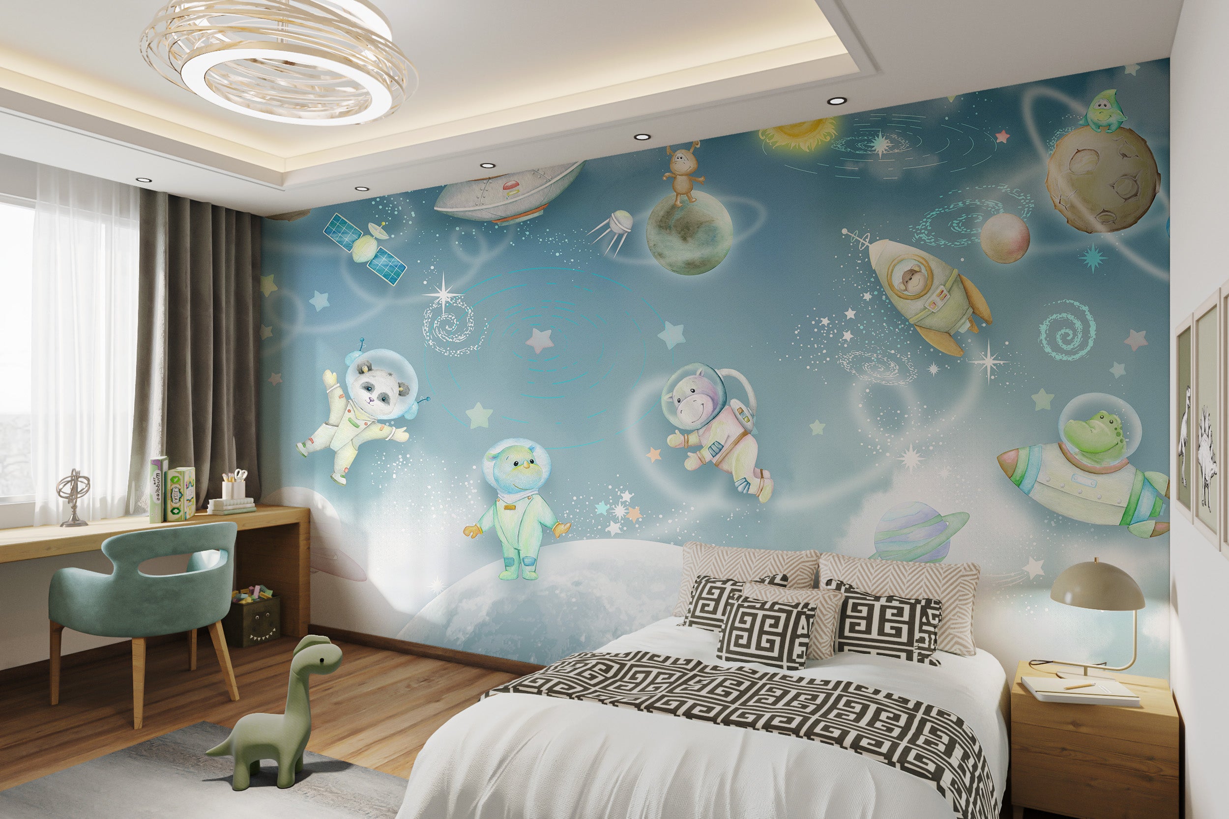 Playful Galaxy Adventure Wallpaper Mural