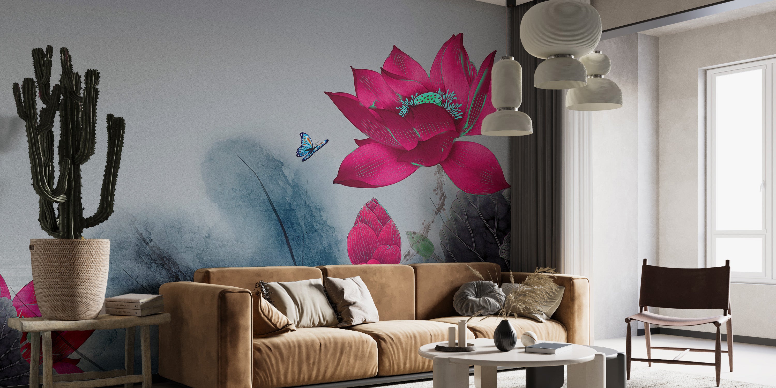 Premium Lotus Flower Removable Wallpaper Mural
