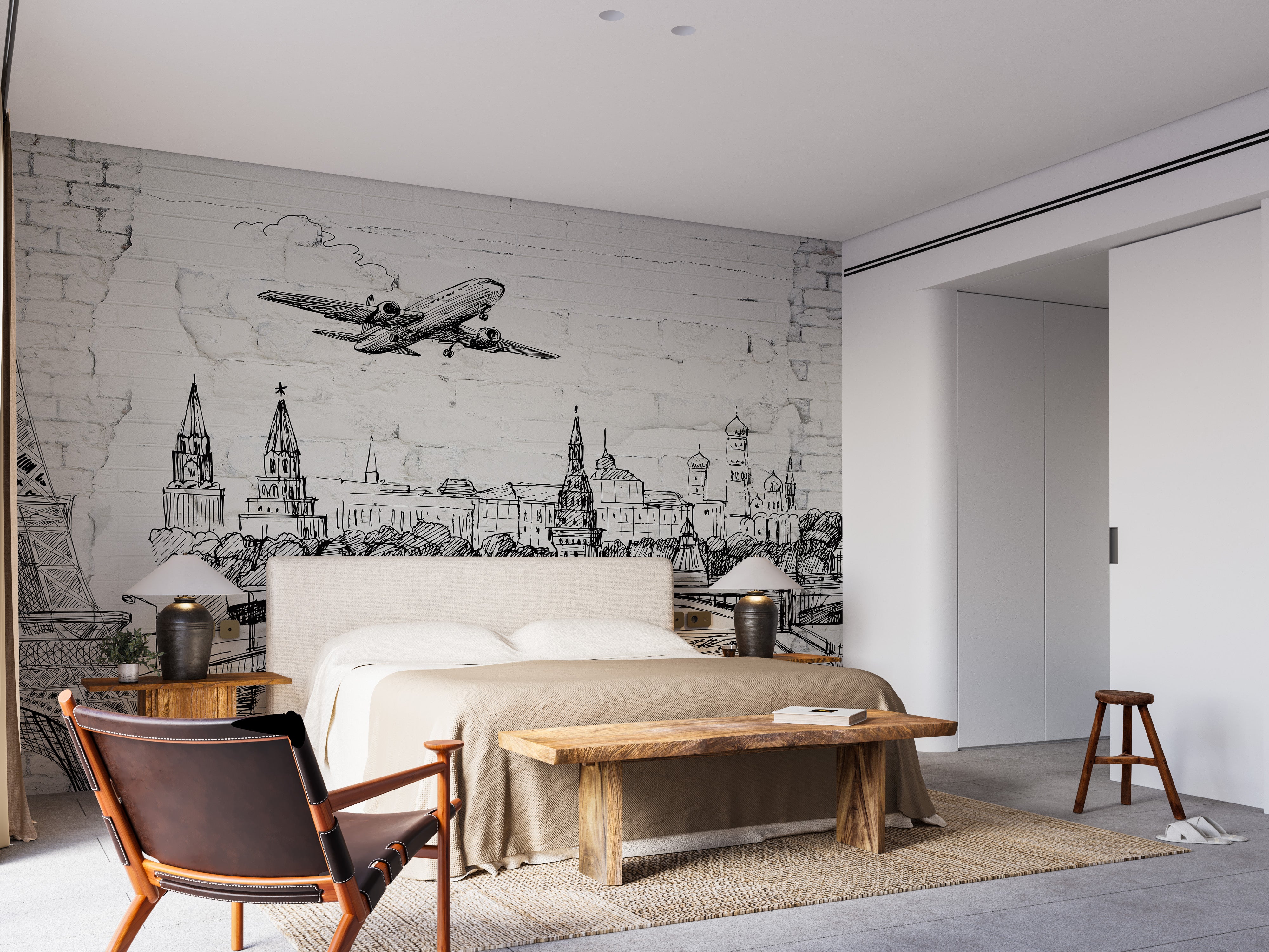 Luxurious Architectural Marvels Brick Wallpaper Mural