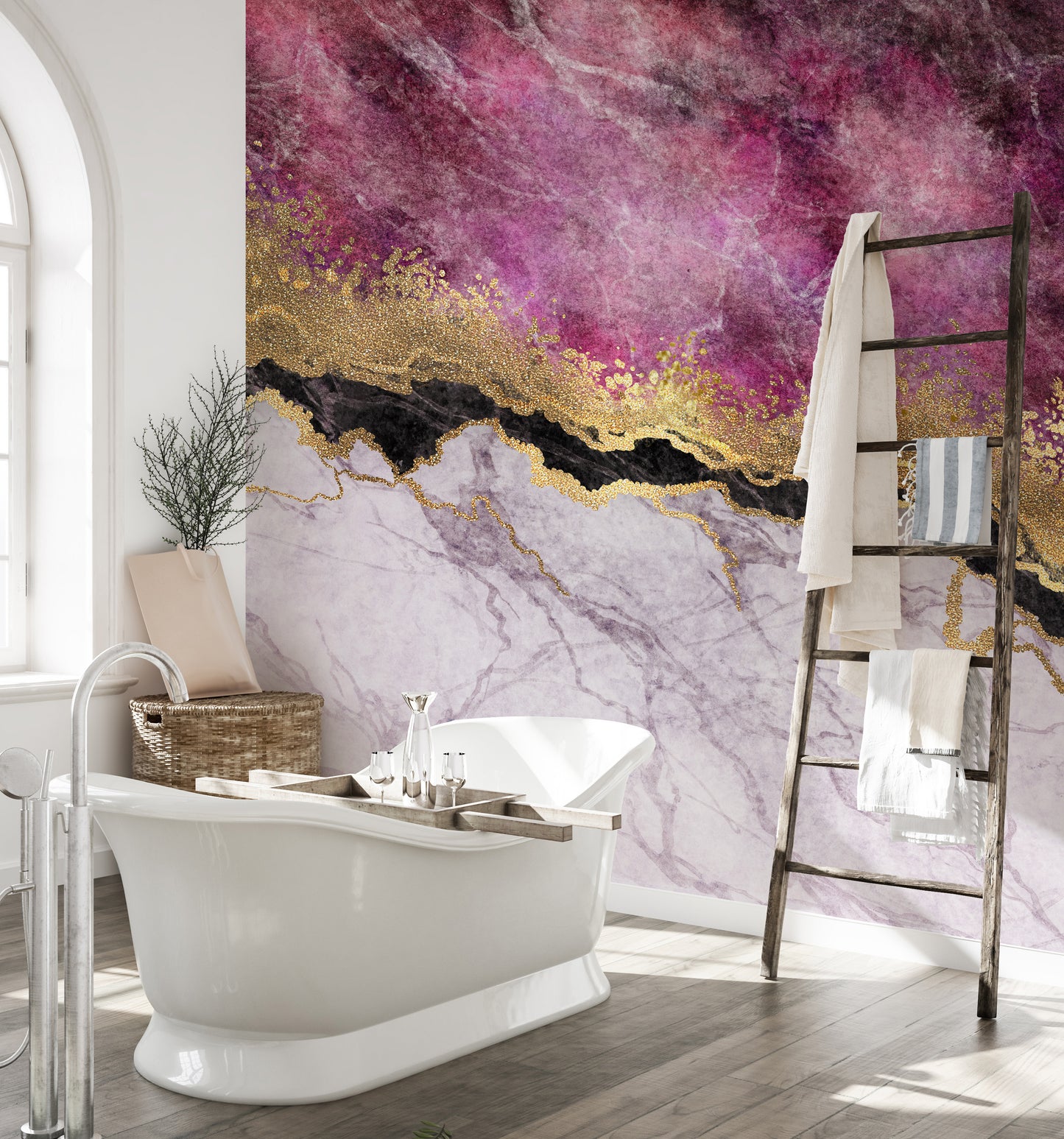 Subtle Pink Pearlstone Marble Texture Mural