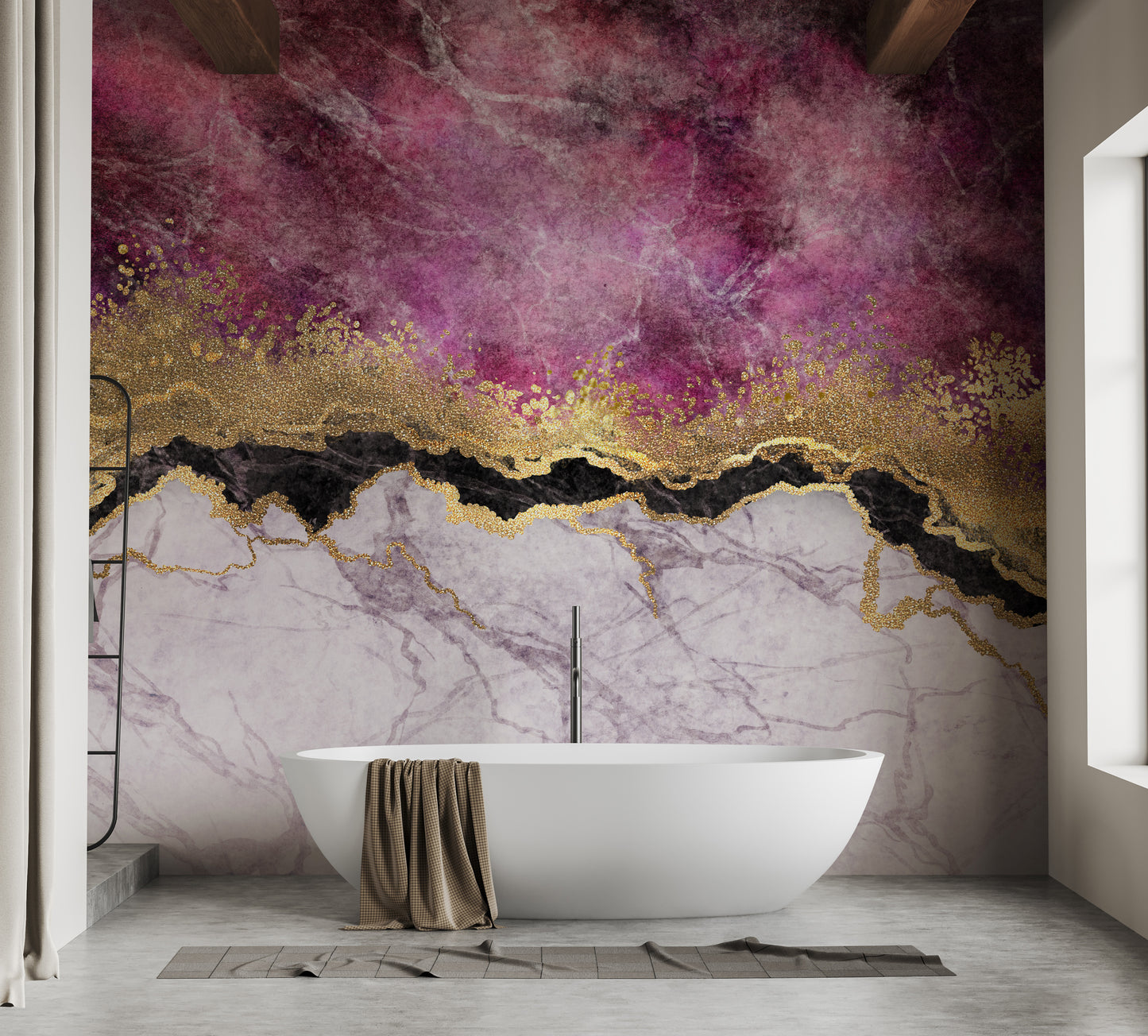 Pink Pearlstone Marble Texture Wallpaper Mural
