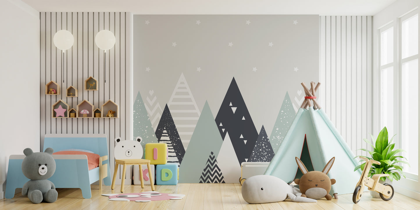 Peel & Stick Triangle Patterns Wallpaper Mural for Decor