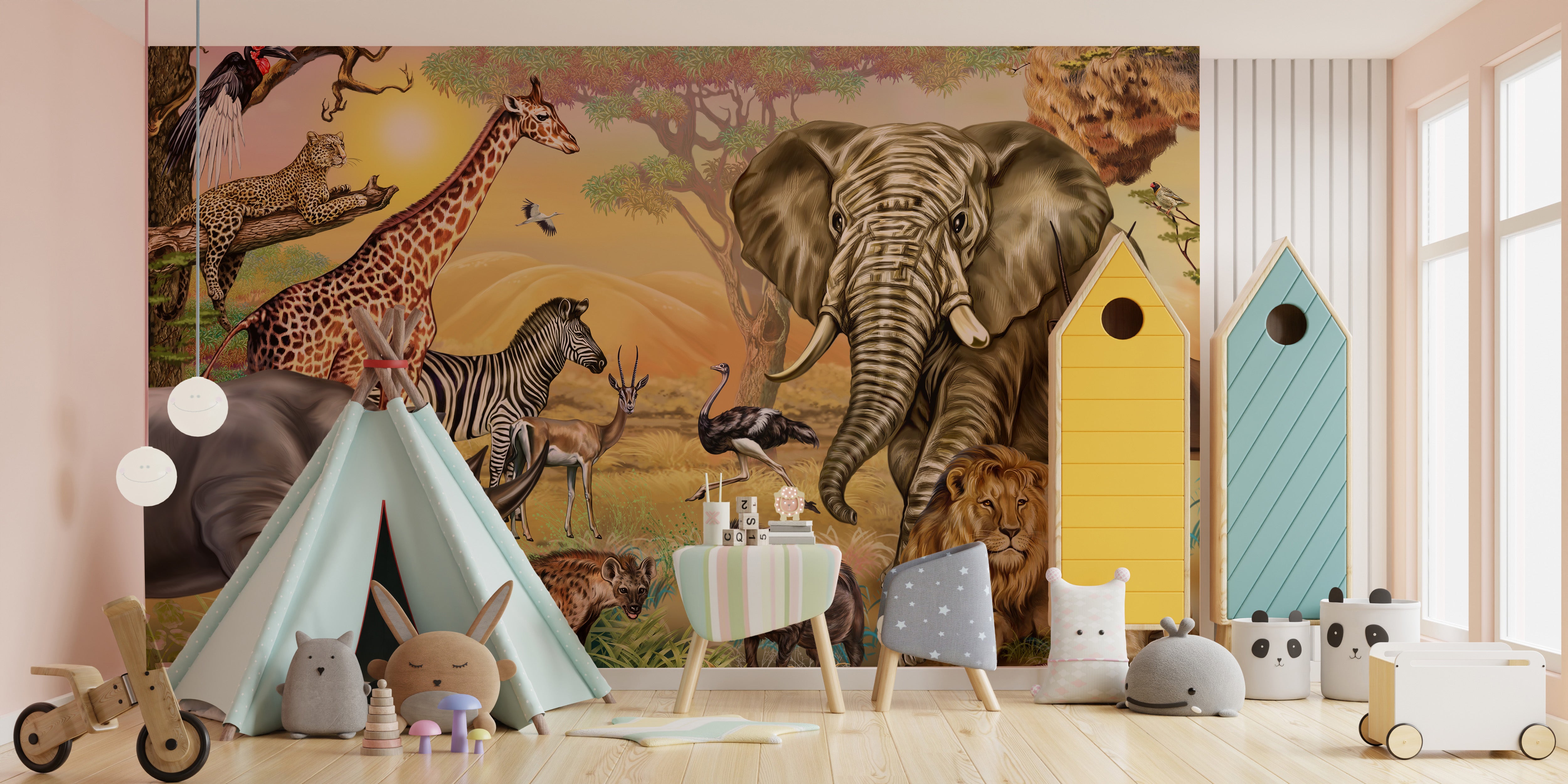 African Safari Wall Mural for Walls
