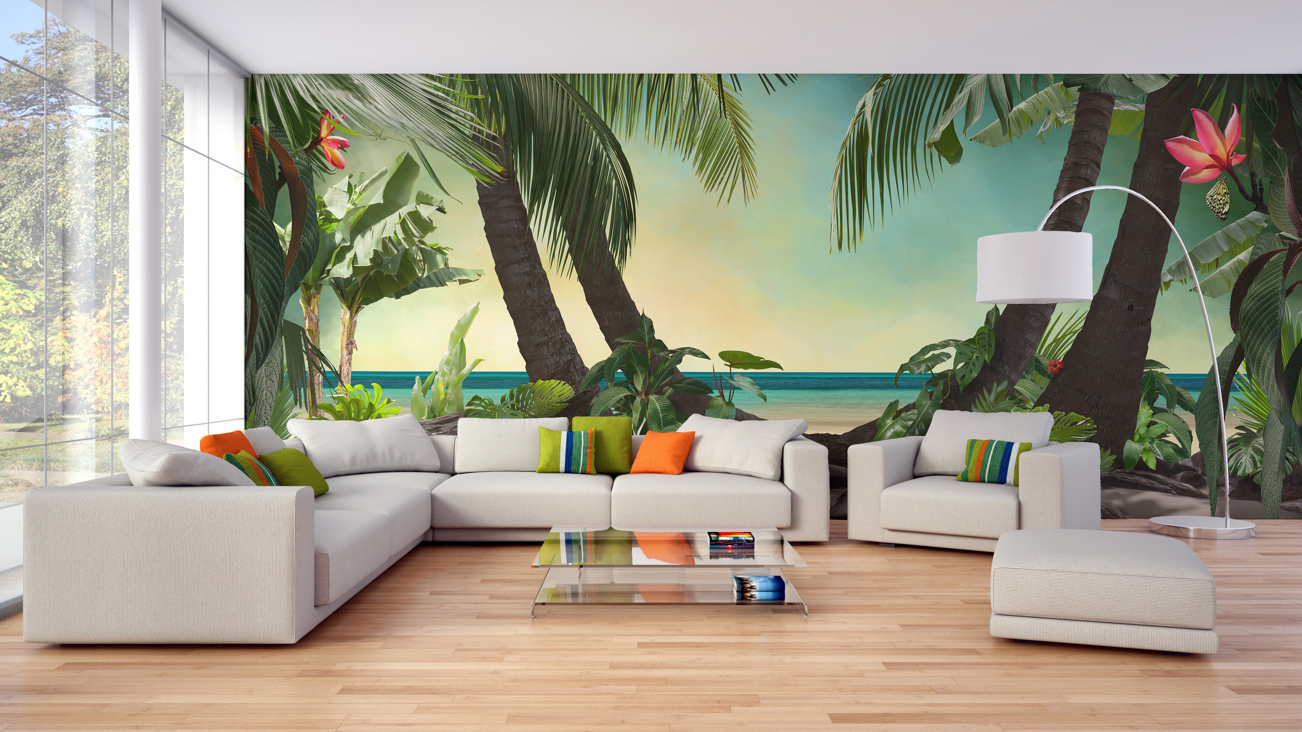 Palm Tree Tropical View Wallpaper Mural
