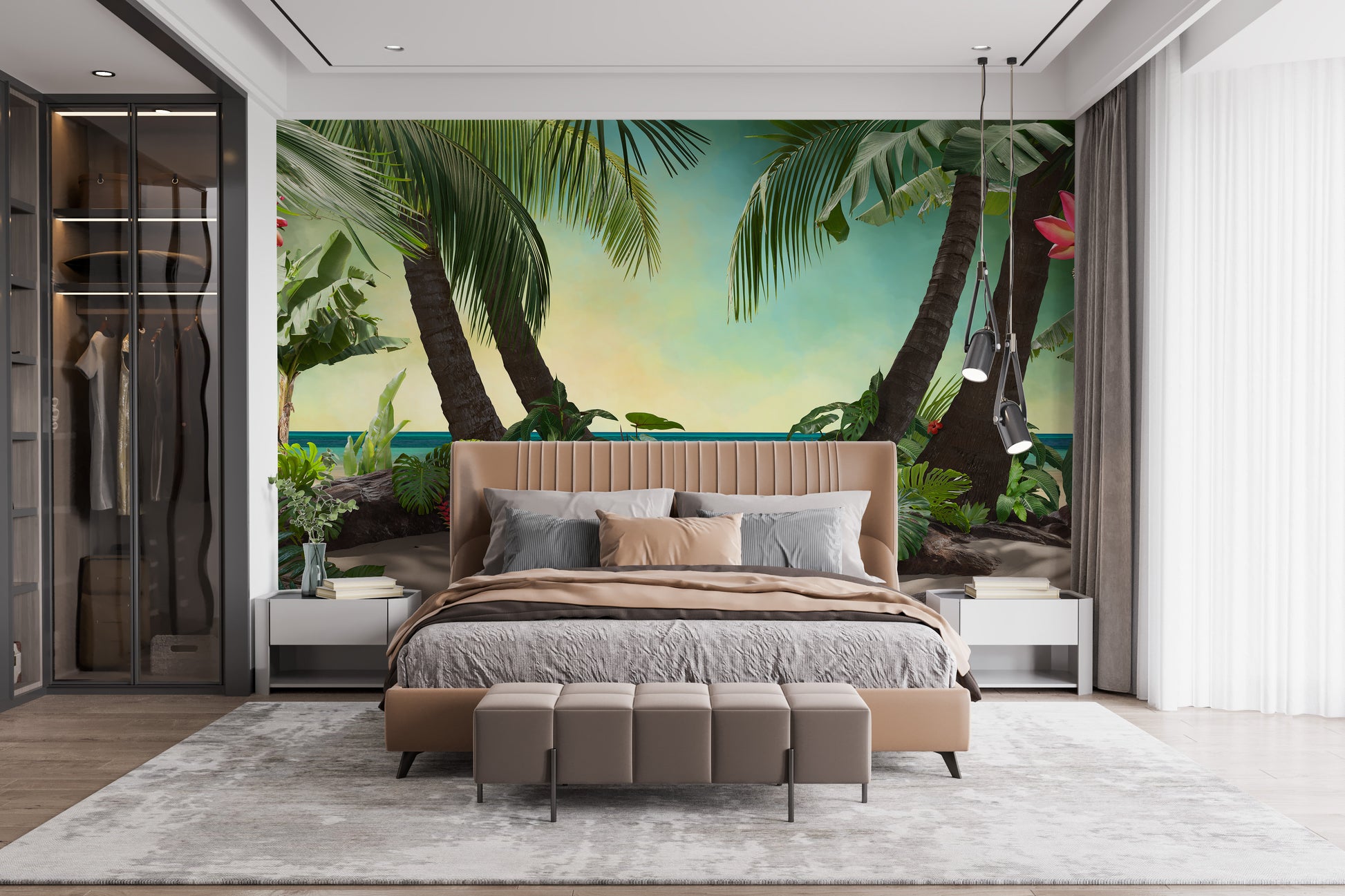 Serene Ocean Tropical Wallpaper Mural
