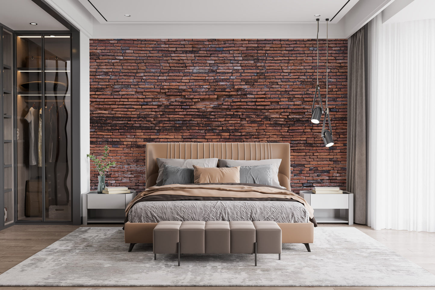 Rugged Brickwork Mural Wallpaper Decor
