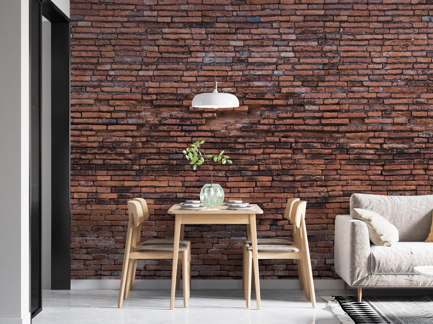 Brickwork Rugged Wallpaper Mural Accent
