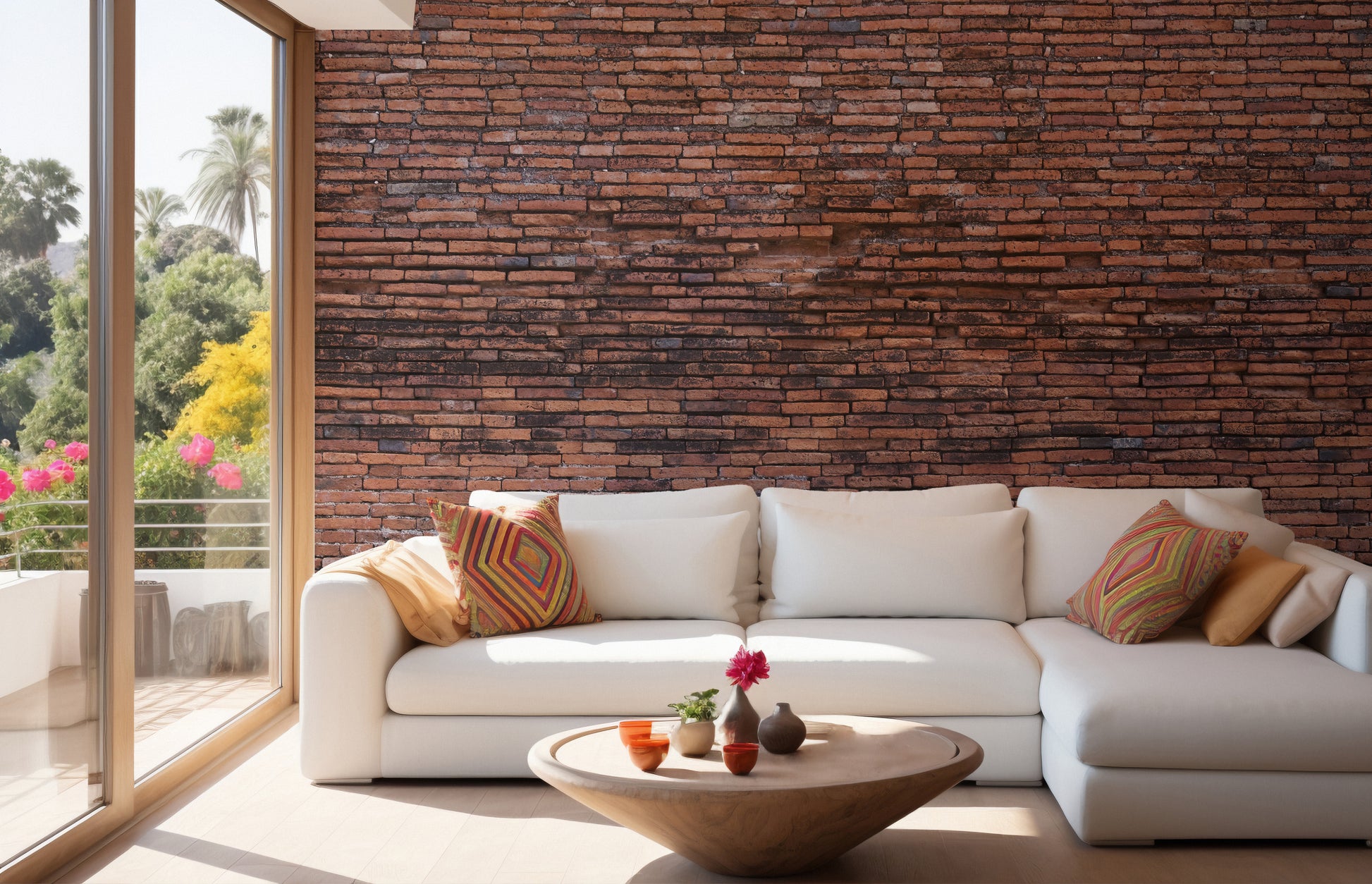 Rugged Brickwork Wallpaper Mural Design
