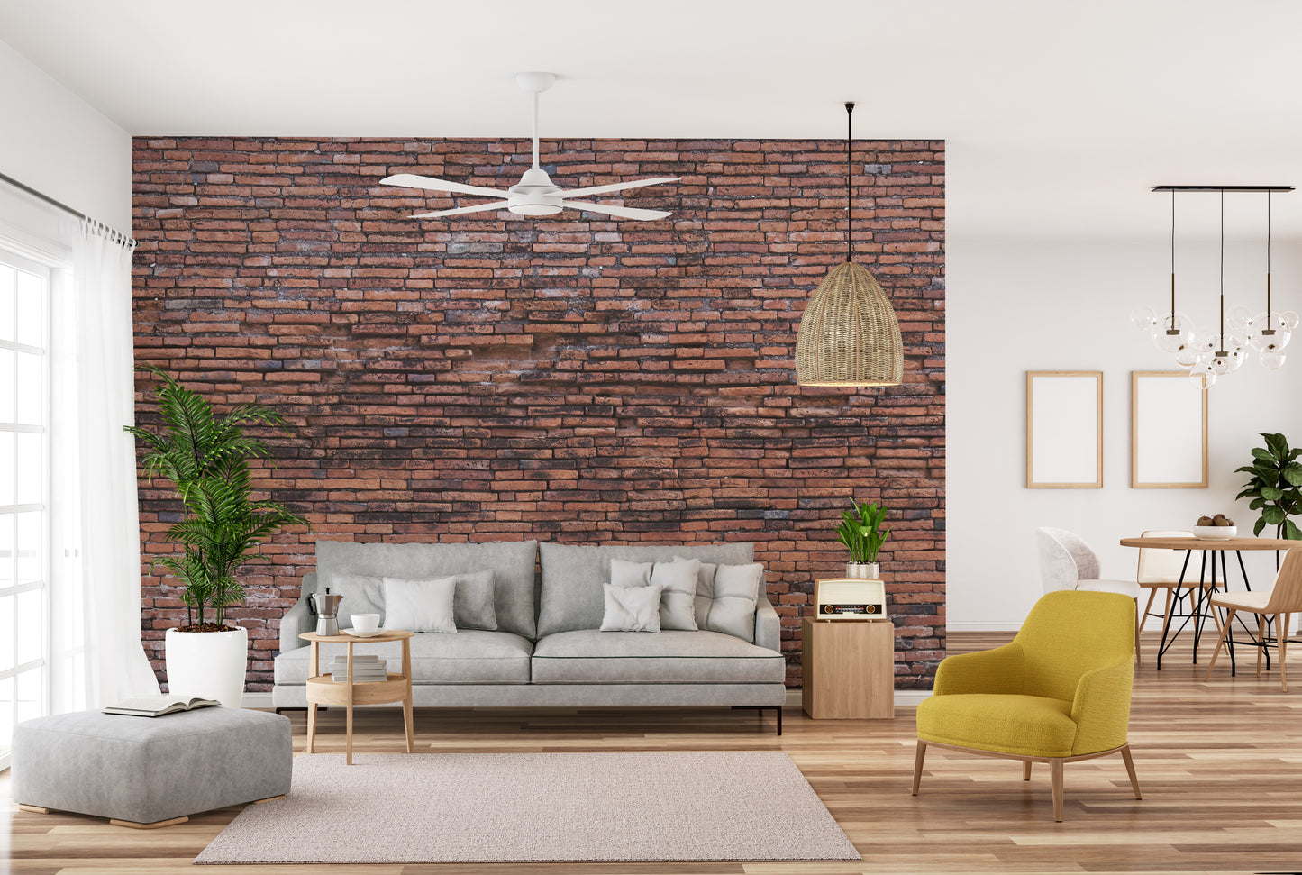 Brickwork Rugged Style Wallpaper Mural
