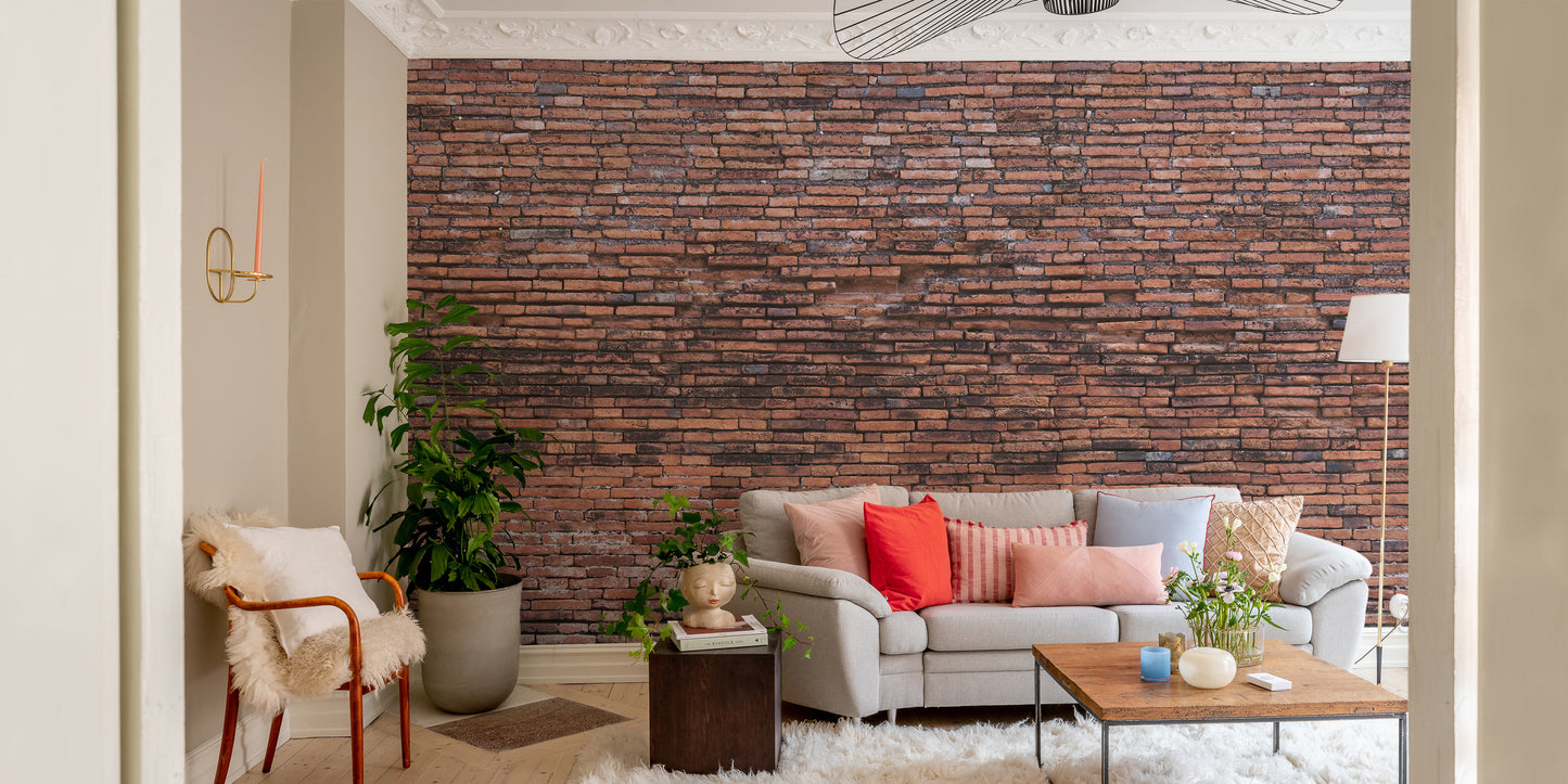 Rugged Brickwork Design Wallpaper Mural
