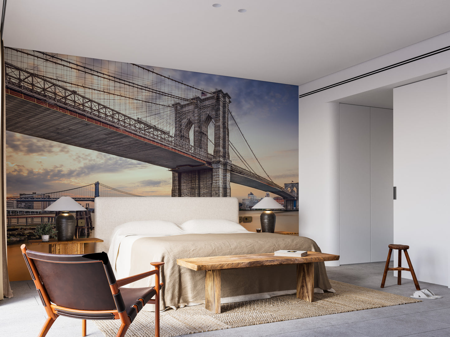 Iconic Brooklyn Bridge Wallpaper Mural for Walls
