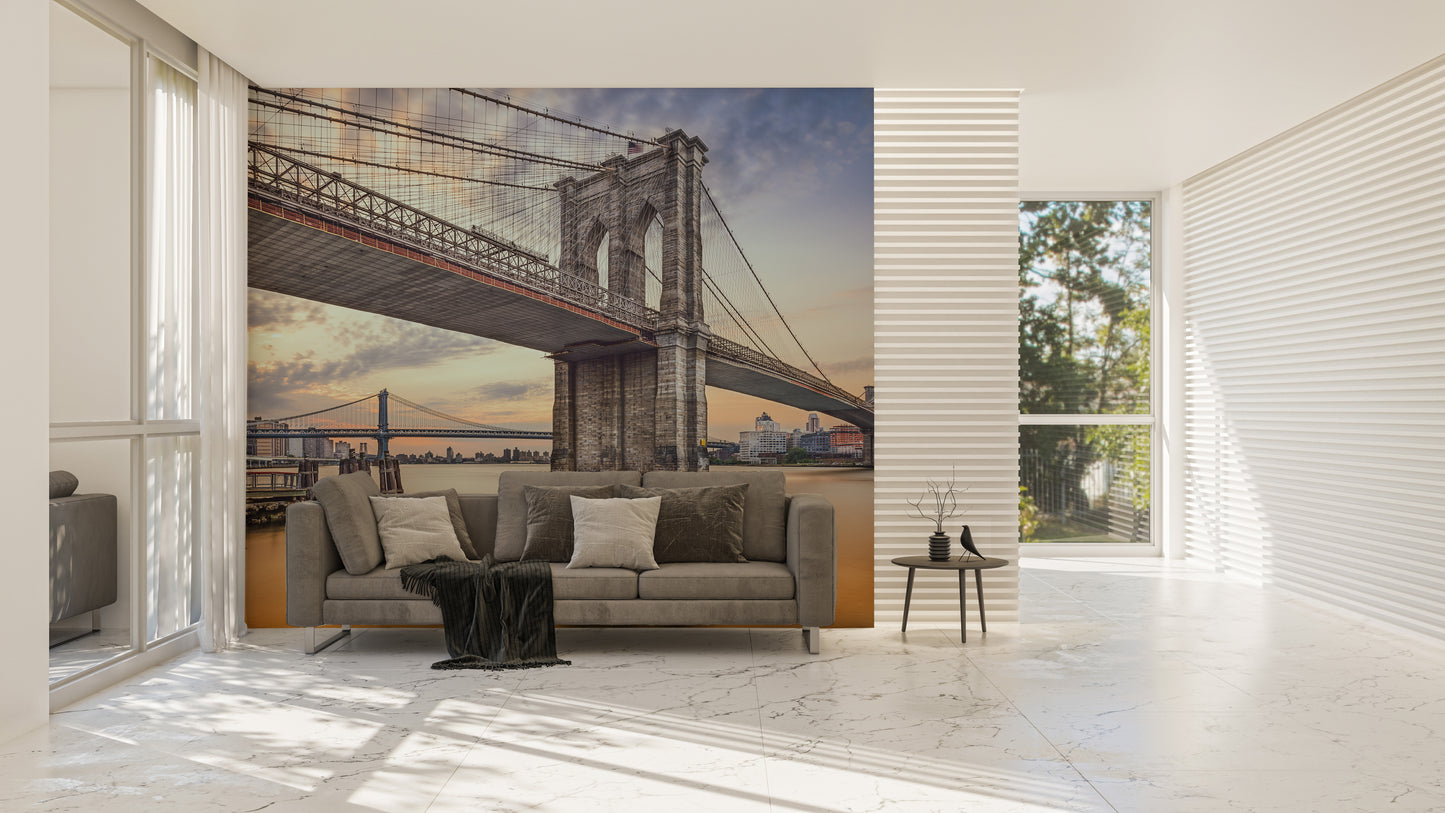 Iconic Brooklyn Bridge Wall Mural for Decor
