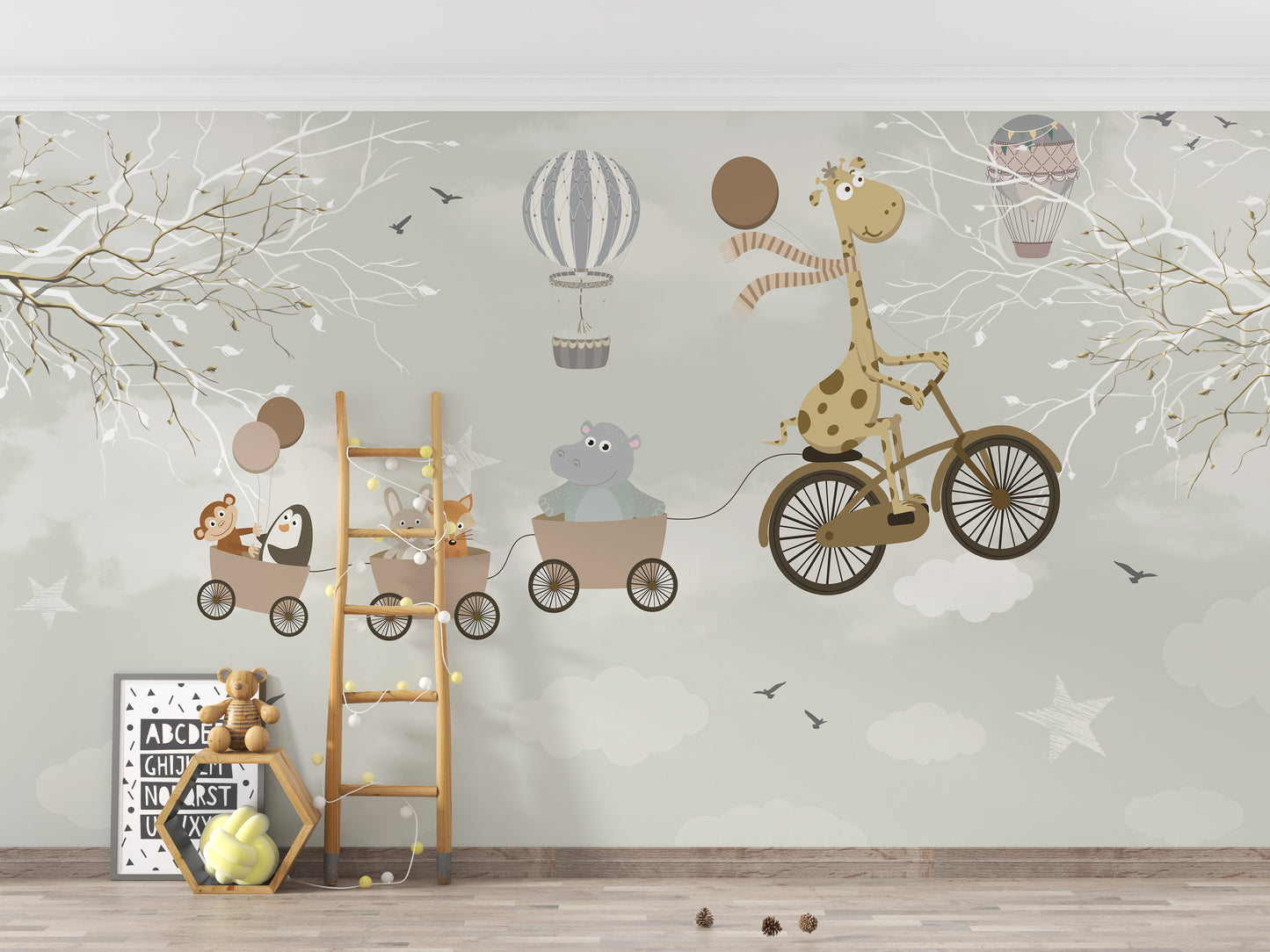 Cycling Adventures Sky High Wallpaper Mural Accent
